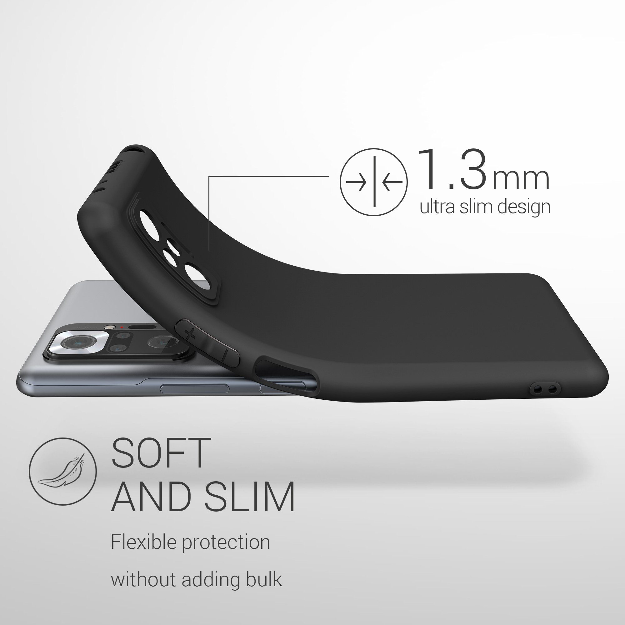 kwmobile Handyhülle Hülle für Xiaomi Redmi Note 10 Pro, Hülle Silikon - Soft Handyhülle - Handy Case Cover