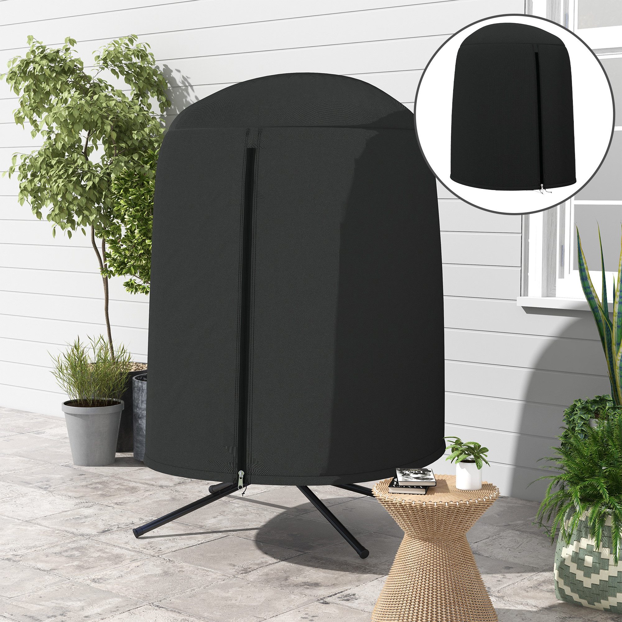 Outsunny Gartenmöbel-Schutzhülle Hängesessel Abdeckung mit UV-Schutz günstig online kaufen