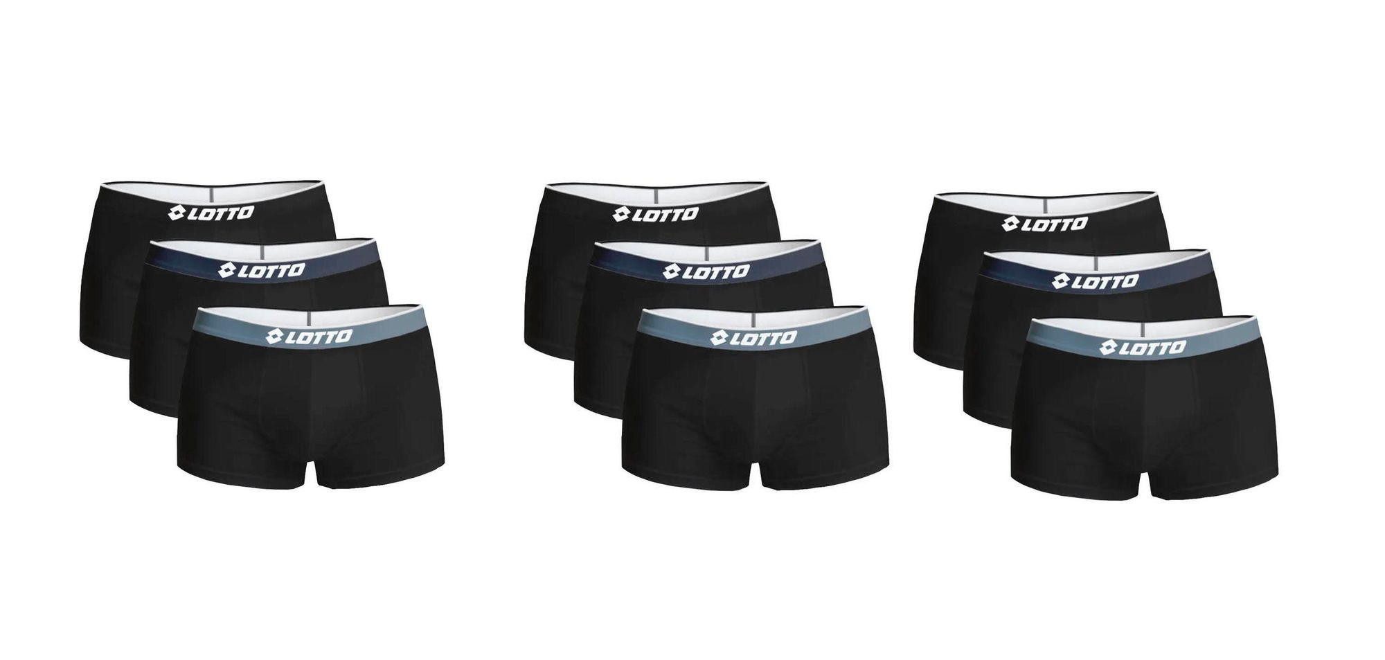 Lotto Boxershorts Herren Comfort Boxershorts 9er-Pack Basic
