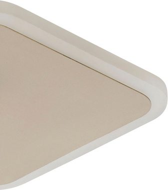 EGLO Deckenleuchte GAFARES, LED fest integriert, warmweiß - kaltweiß, Deckenleuchte in gold und weiß aus Alu, Stahl - 15W