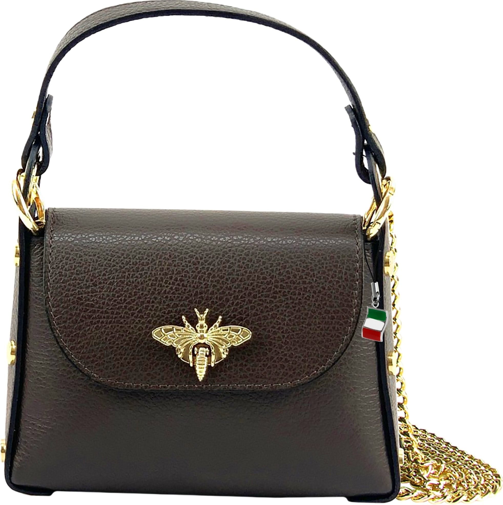 FLORENCE Umhängetasche Florence Tasche dunkelbraun Leder (Umhängetasche), D günstig online kaufen
