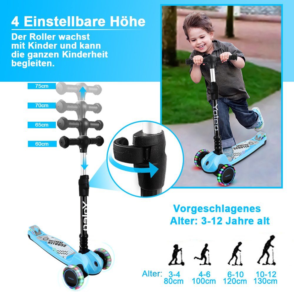 BremToy Scooter Faltbarer Kinderoller Kinderscooter Dreiradscooter ab 3 Jahre – Bild 4 von 5