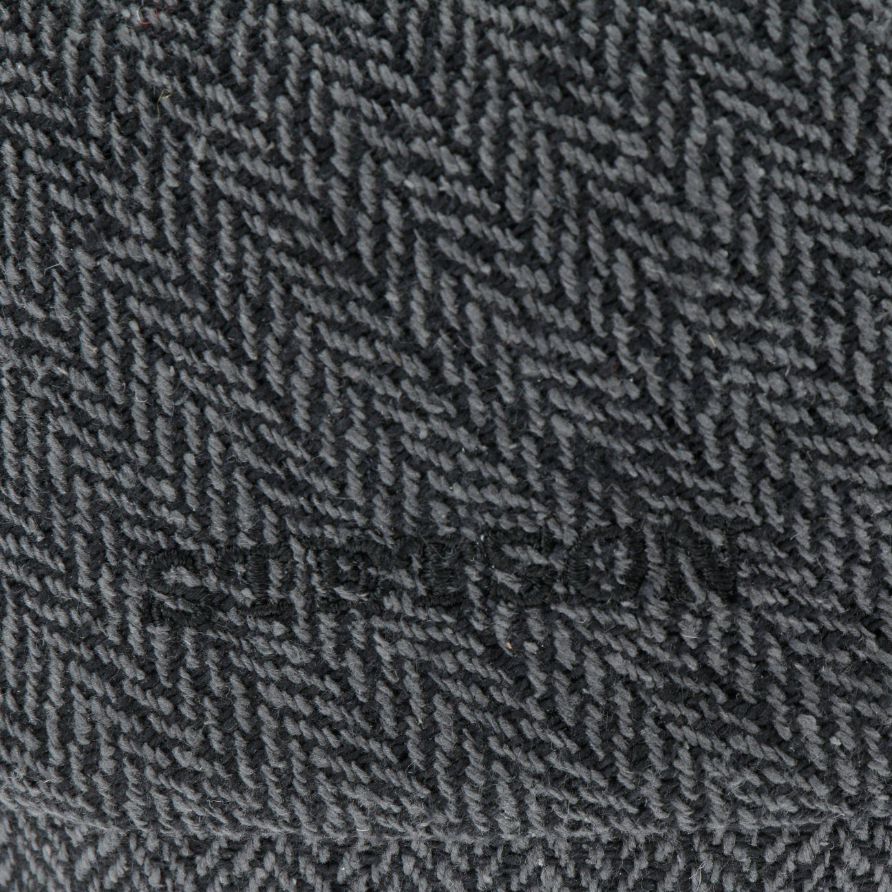 mit Seidenmütze EU Stetson grau-schwarz Made in (1-St) the Flat Cap Schirm,