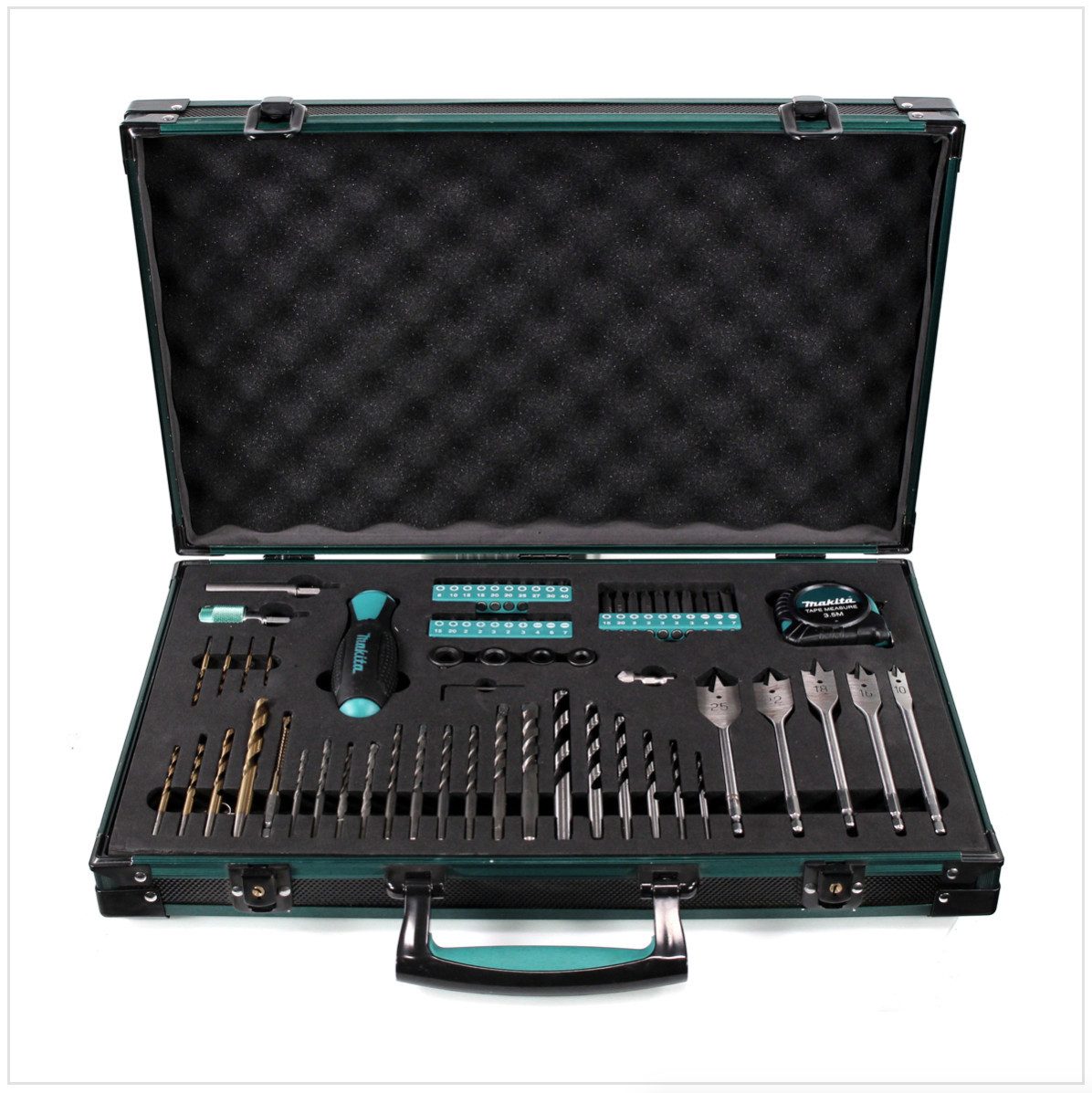 Makita Fräsbohrer P-90261 Pro XL - Großes 70-teiliges Bit, Bohrer und Zubehör Set