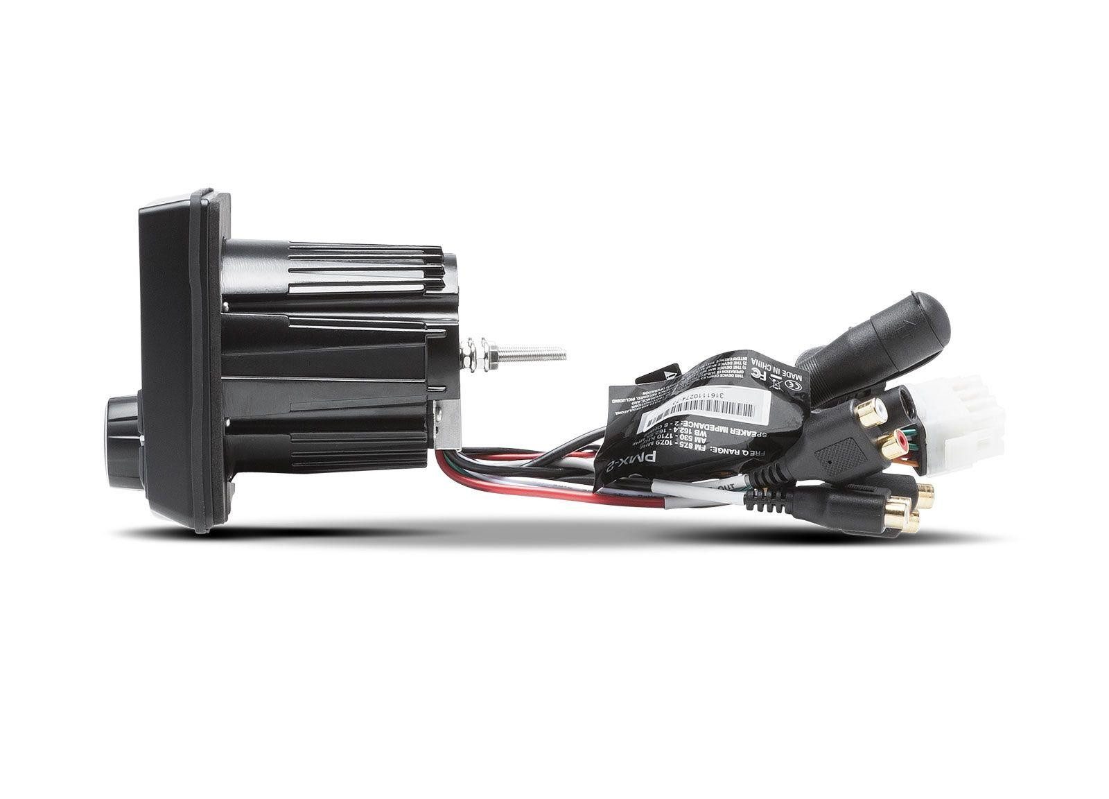 Rockford Fosgate PMX-2 Kompakter Digital Media Receiver 6,8cm Display Autoradio (Marin/Wasserdicht, AM/FM Radio, Animiertes Display)