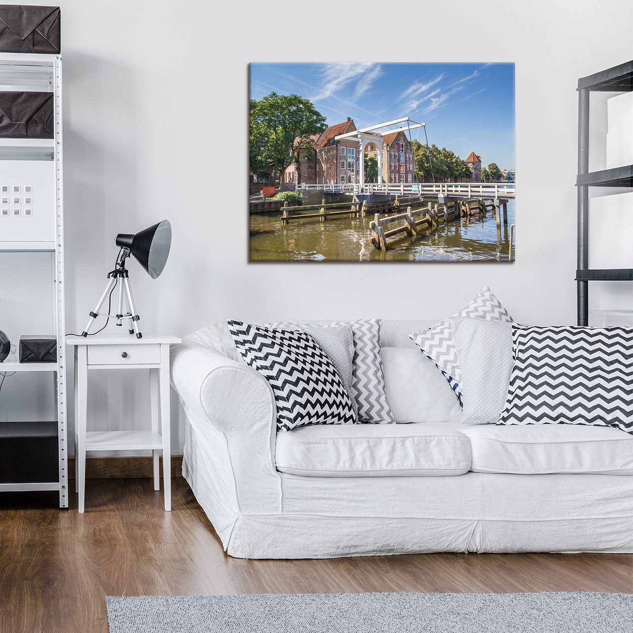 Wallarena Leinwandbild Stadt Landschaft Natur Kunst Wandbild XXL Leinwandbi günstig online kaufen