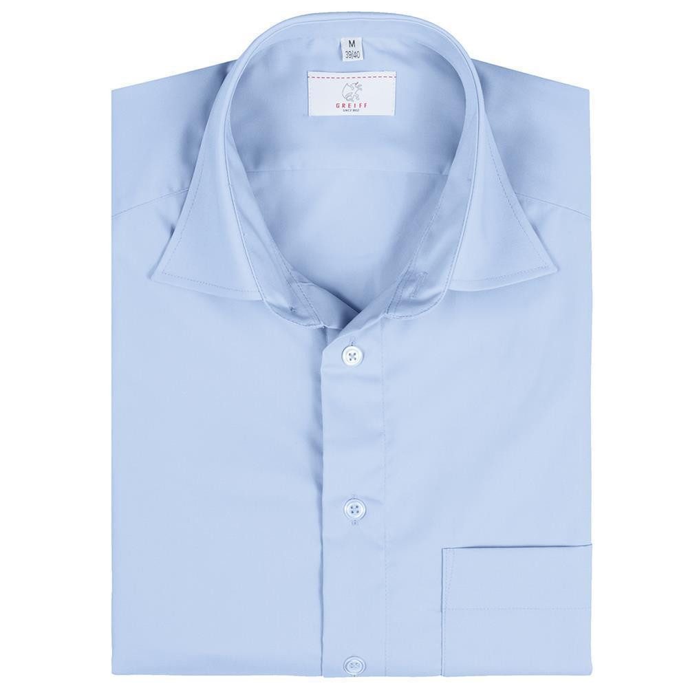 GREIFF Kurzarmhemd Greiff Corporate Hemd BASIC Herren OEKO TEX® Hellblau 45 günstig online kaufen