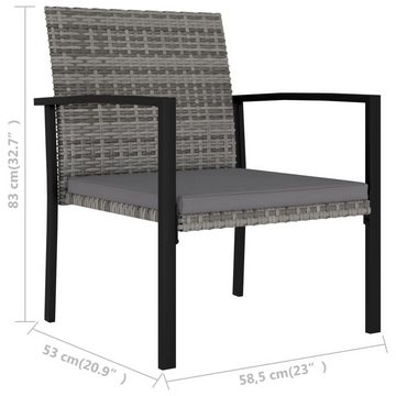 vidaXL Garten-Essgruppe Poly Rattan