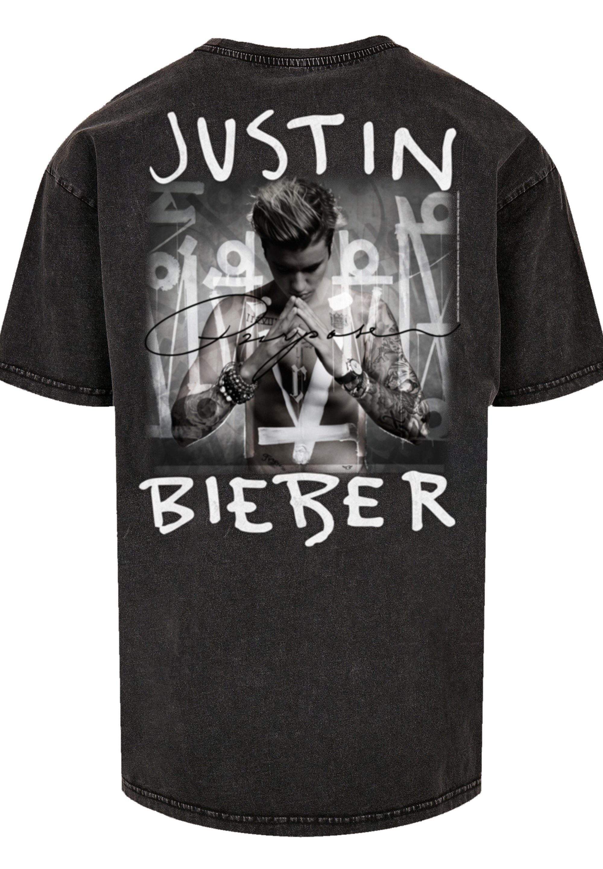 F4NT4STIC T-Shirt Bieber Rock By Musik, Premium Qualität, Justin Cover Off Purpose Album