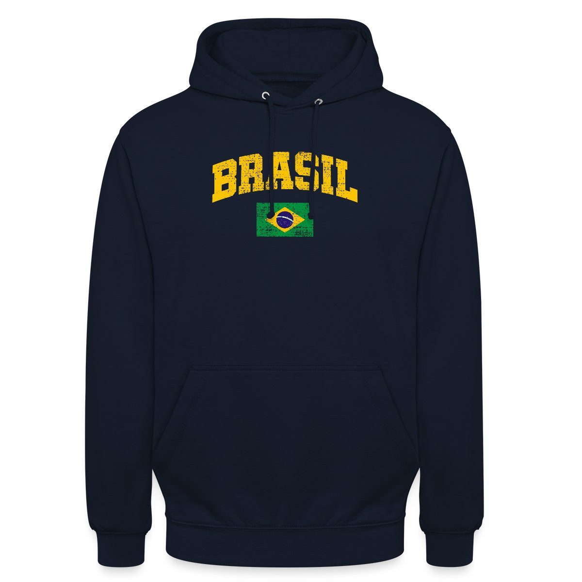 Spreadshirt Hoodie Brasil Schriftzug Brasilien Flagge Retro Unisex Hoodie (1-tlg)