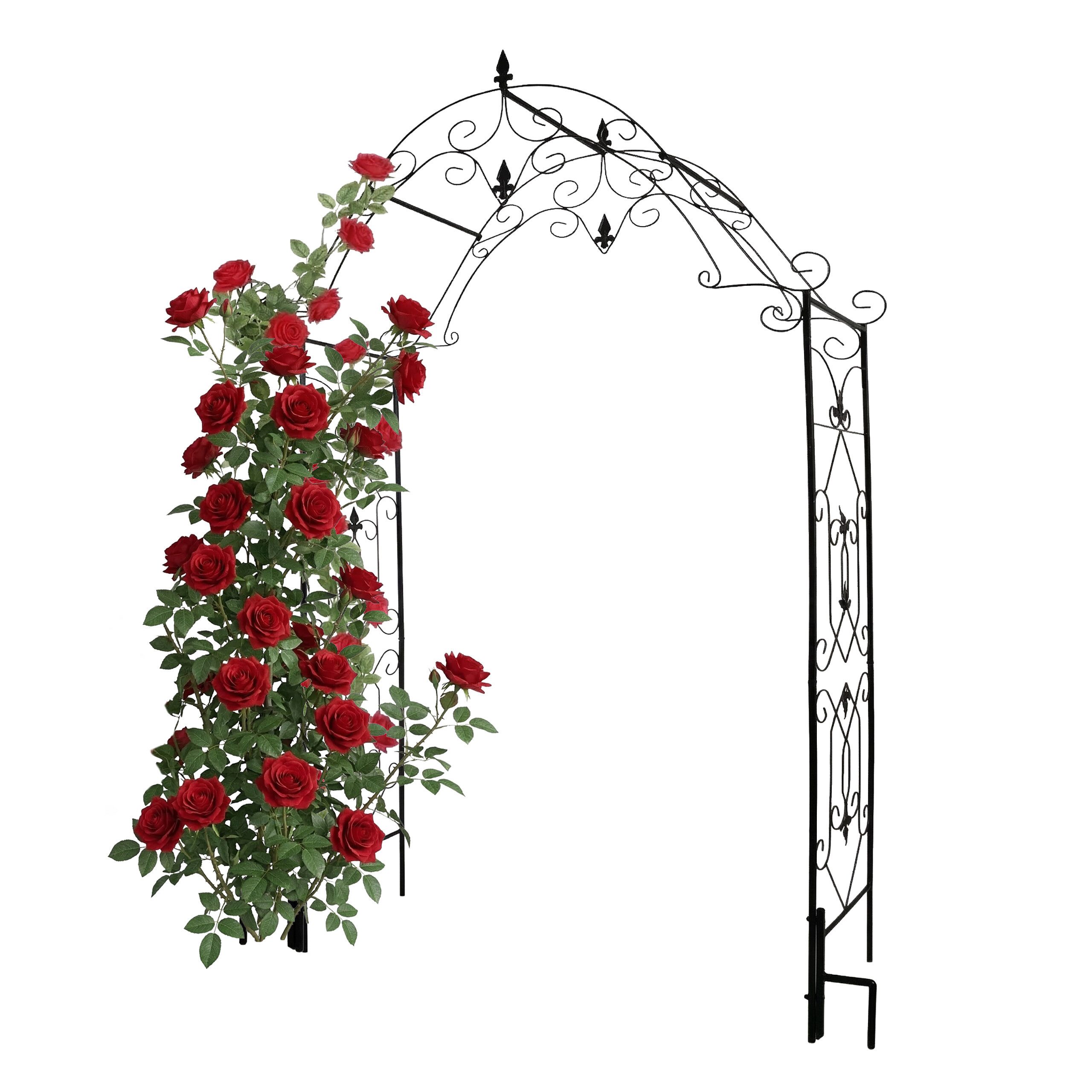 relaxdays Rosenbogen mit Lilien Spitze