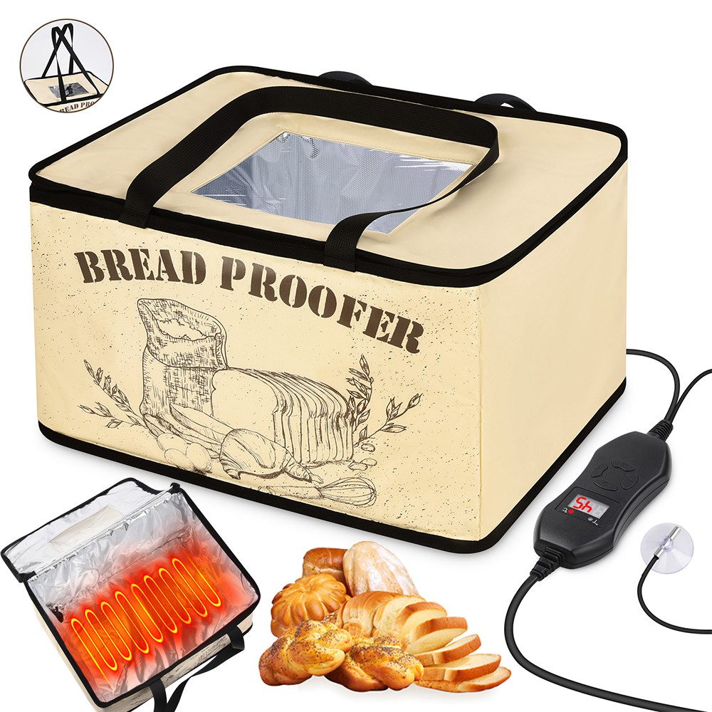 Brotbackform Faltbare Teiggärbox Temperatureinstellung Gärbox mit Deckel Gärschrank