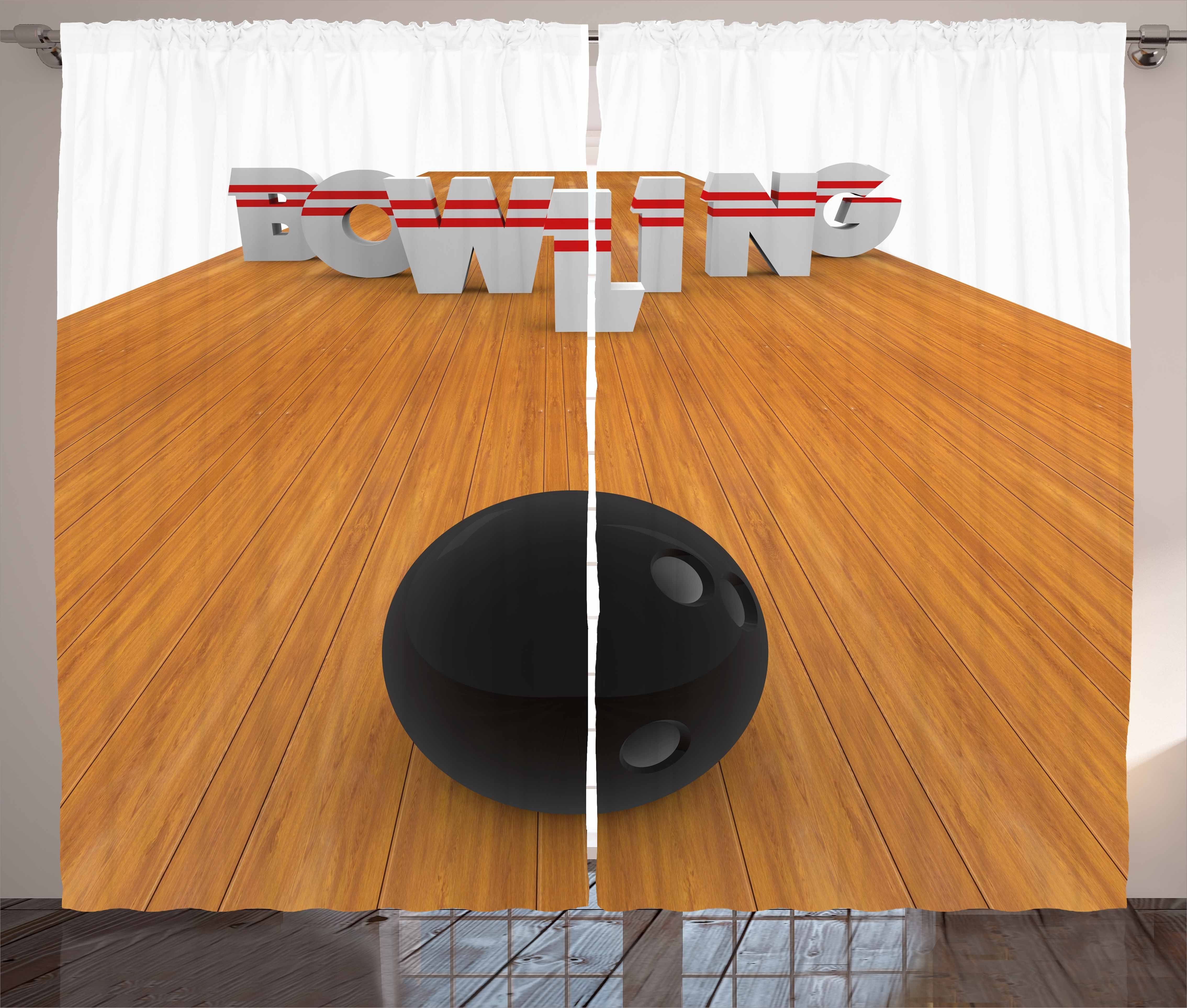 Alley Schlaufen Bowling-Party Schlafzimmer mit Vorhang Gardine Kräuselband Skittles Abakuhaus, und Haken,