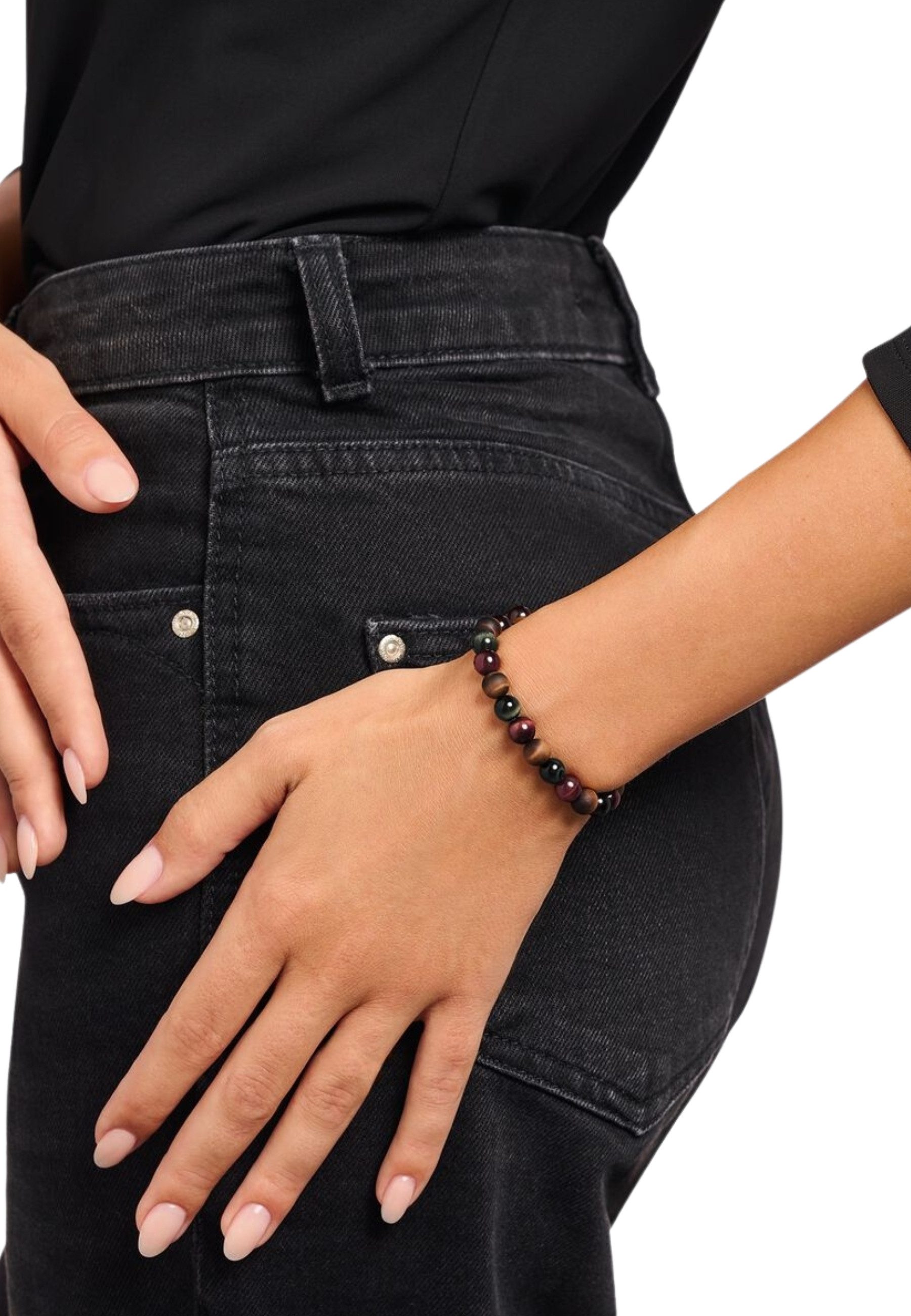 THOMAS SABO Armband Talisman Armband Mit Tigerauge Perlen (Set)