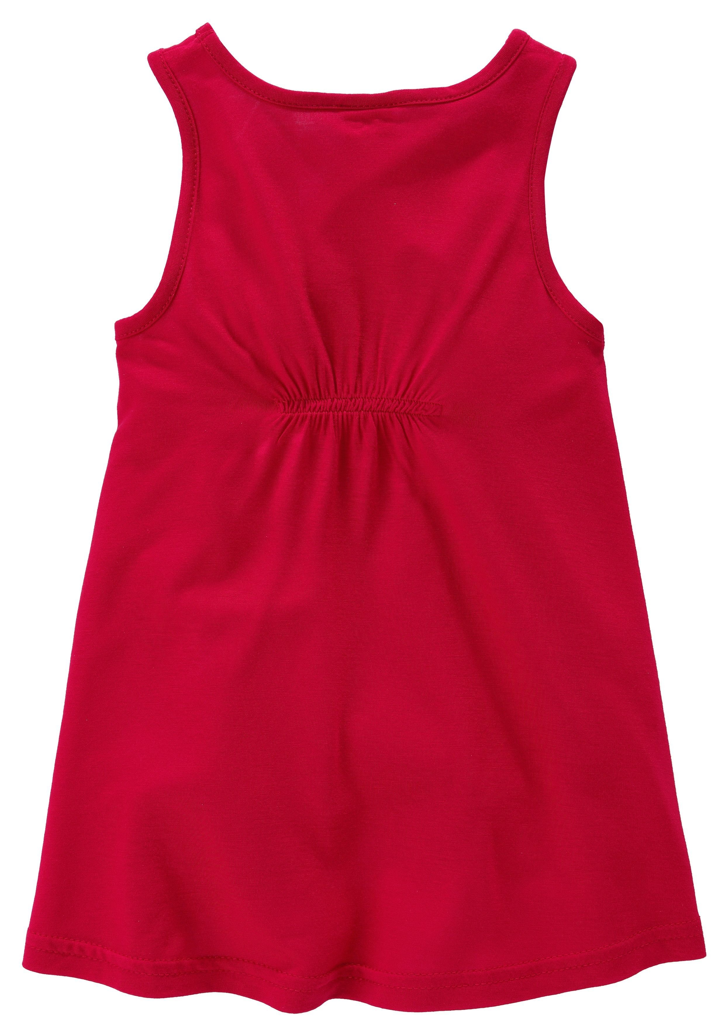 KIDSWORLD Kleid, Leggings rot-weiß und Haarband maritim geringelt Haarband & (Set, Capri 3-tlg)