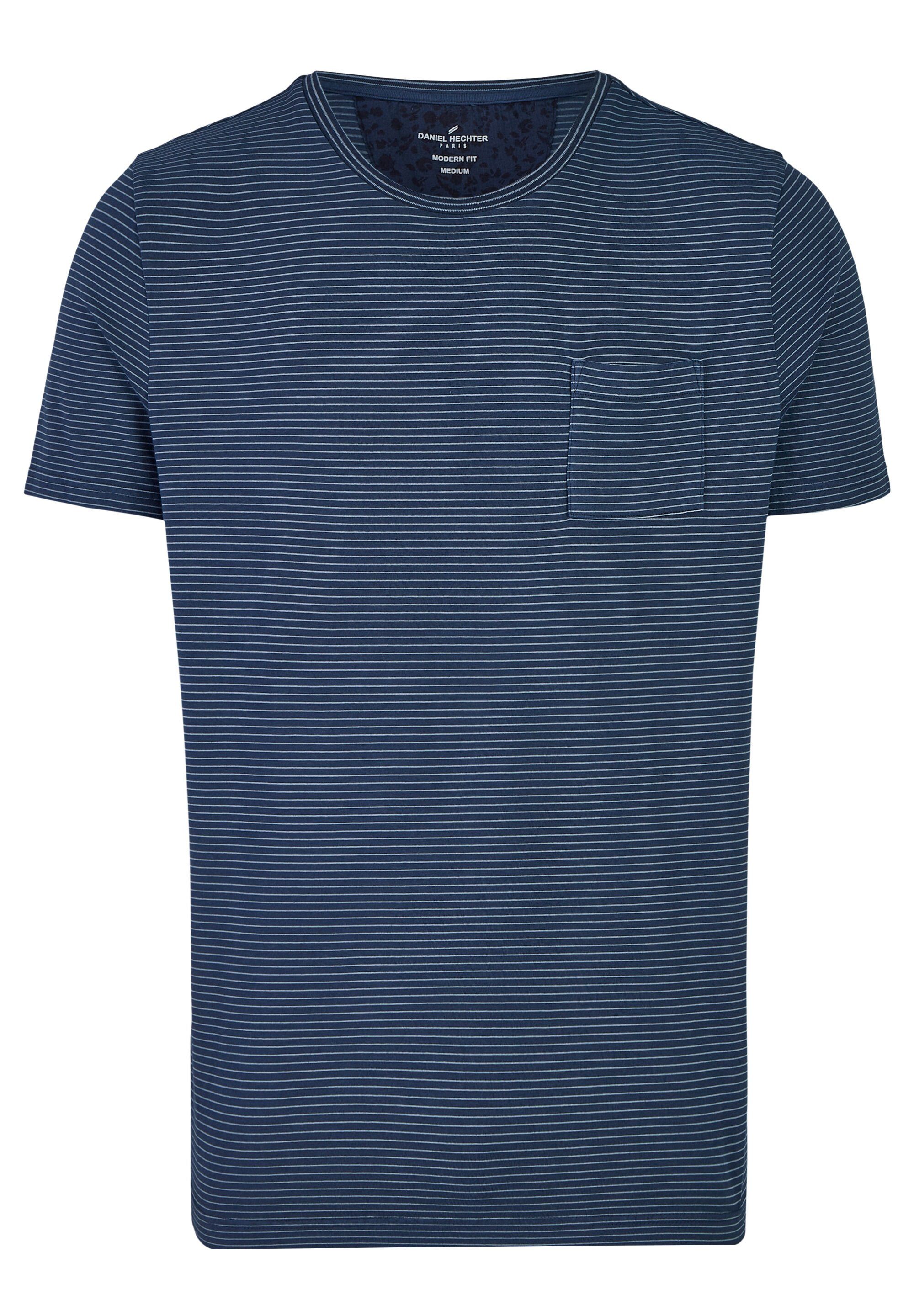 HECHTER PARIS T-Shirt blue dark Brusttasche