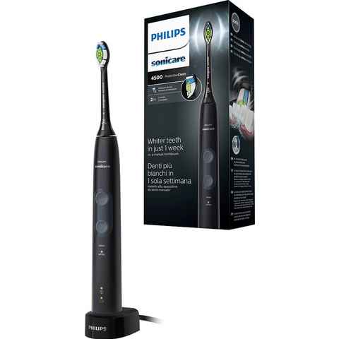Philips Sonicare Elektrische Zahnbürste ProtectiveClean 4500 HX6830/44, Aufsteckbürsten: 1 St., mit Schalltechnologie und 2 Putzprogrammen, inkl. Ladegerät