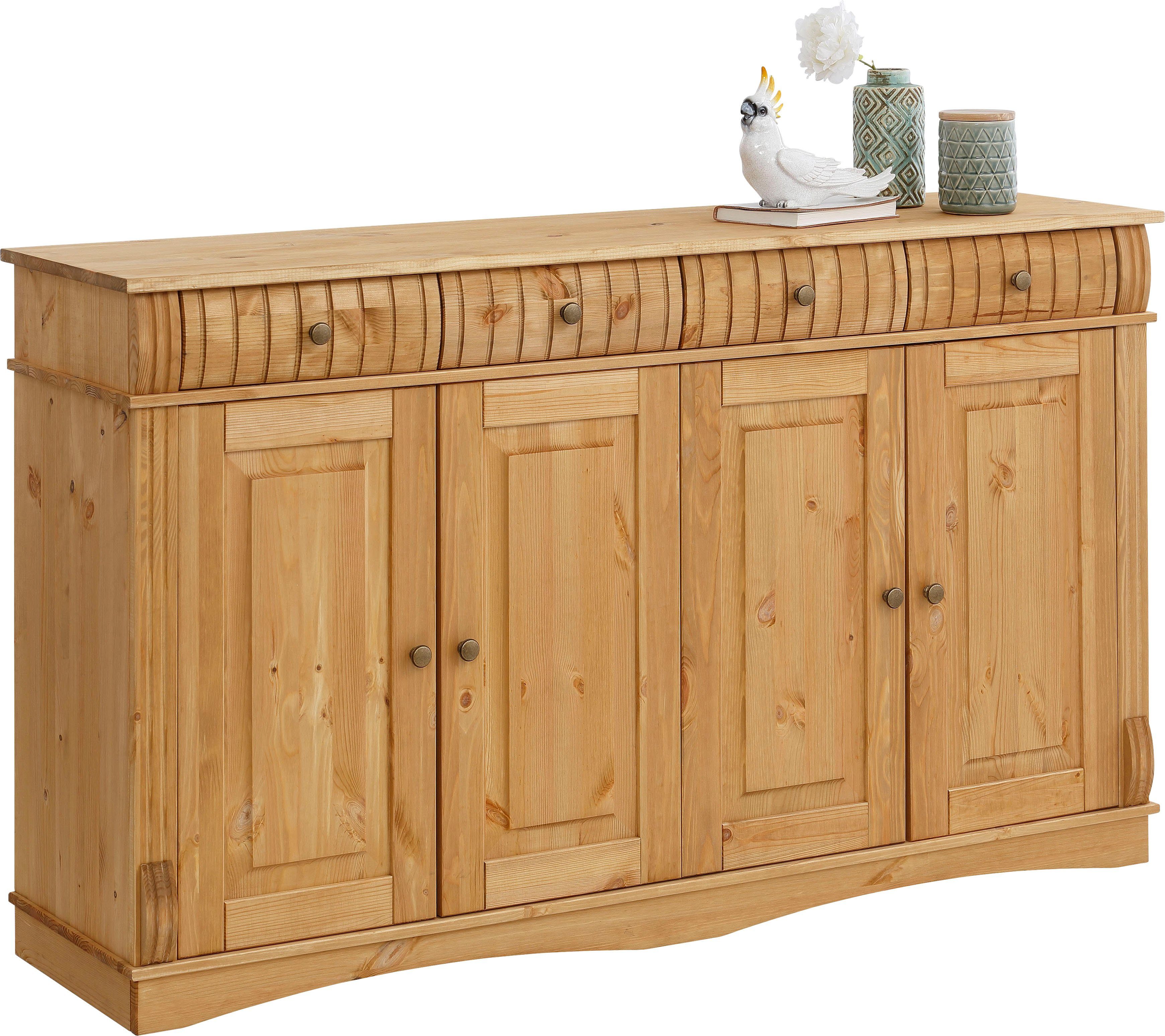 OTTO home Sideboard Teresa (Maße (B/T/H): 152/37/90 cm), Kommode, 4-türig, Breite 152 cm, aus massiver Kiefer, FSC® – Bild 5 von 5