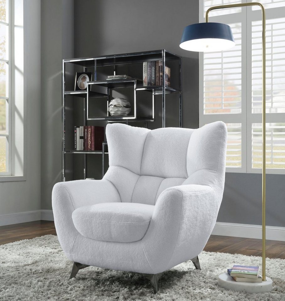 ATLANTIC home collection Sessel Shawn, mit Federkern, trendy Bezug mit  Teddyoptik