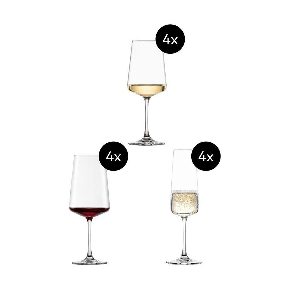 SCHOTT ZWIESEL Gläser-Set Gläser-Set 12-tlg. MioVino mit Moussierpunkt klar, 1-tlg., Tritan-Kristallglas, Tritan-Kristallglas, spülmaschinenfest, bruchsicher – Bild 2 von 4