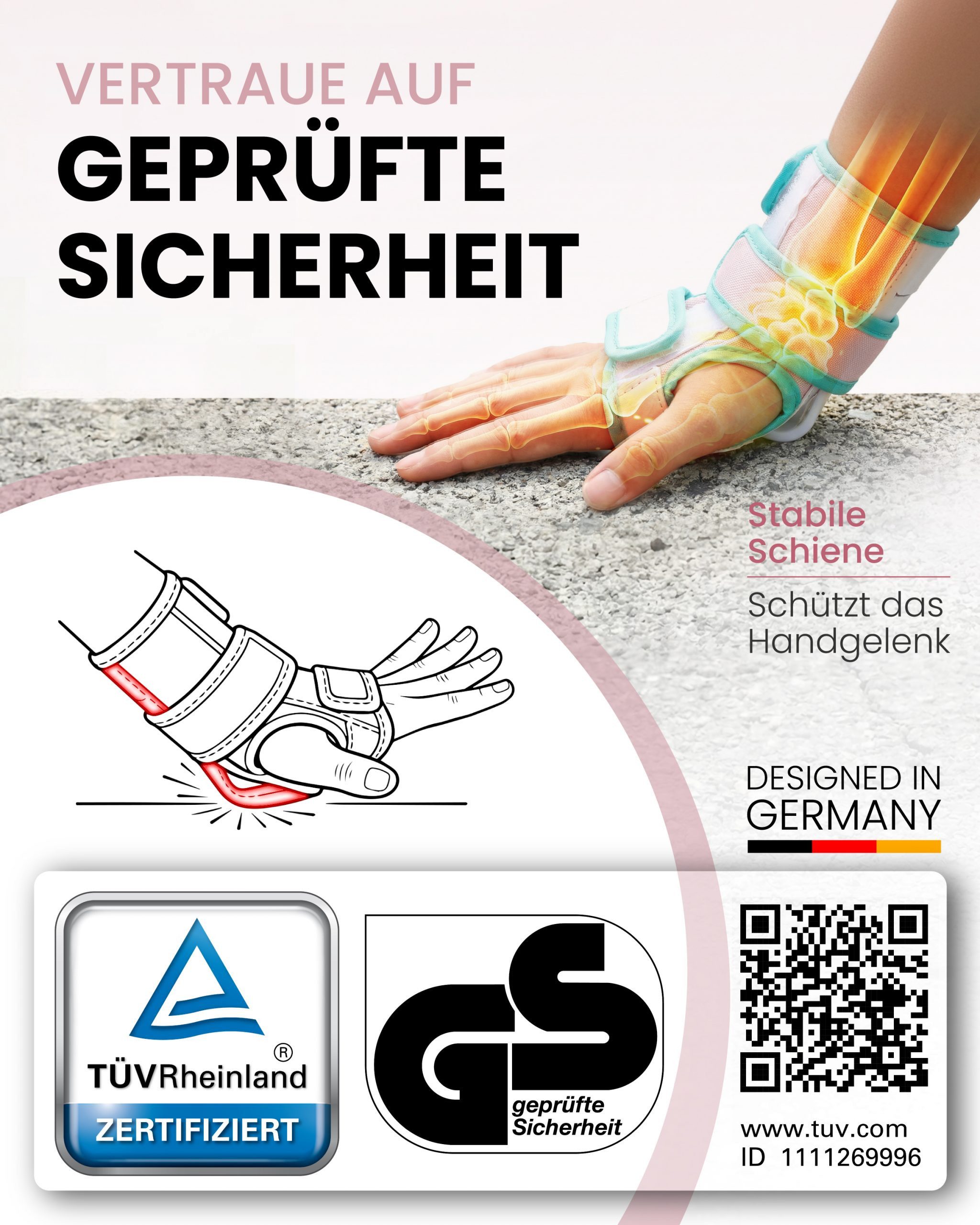 99FLIPS Protektoren-Set 3-12 Jahre Protektoren Mädchen mit Ellenbogenschoner Knieschützer (Knieschoner Set Kinder, 6-tlg., Schützer Set Kinder Knieschoner Handgelenkschützer Skateboard Inliner), GS Zertifiziert - Deutsche Marke