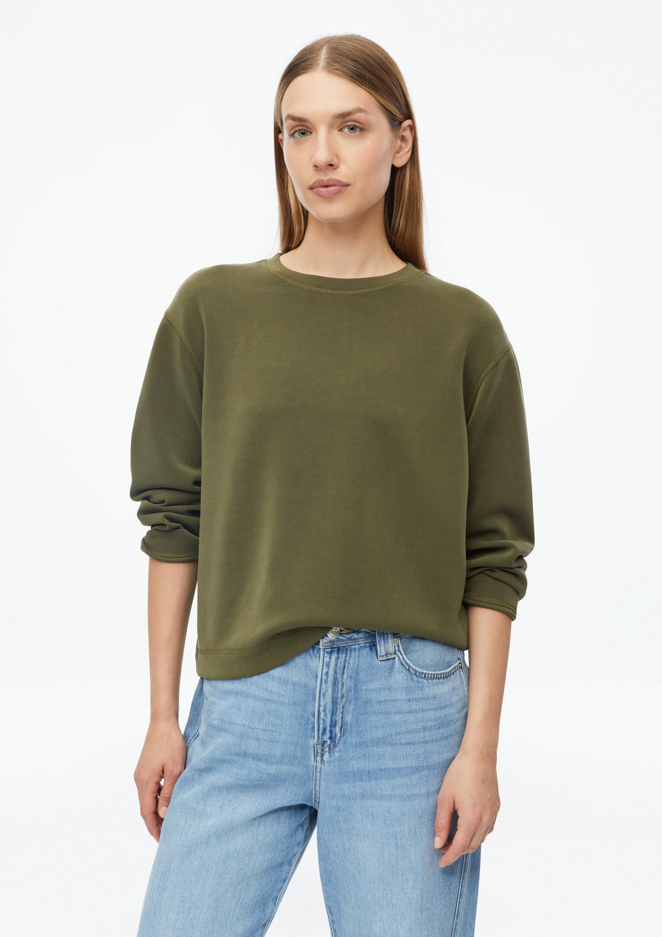 s.Oliver Sweatshirt Sweatshirt Scuba-Sweatshirt mit weitem Arm