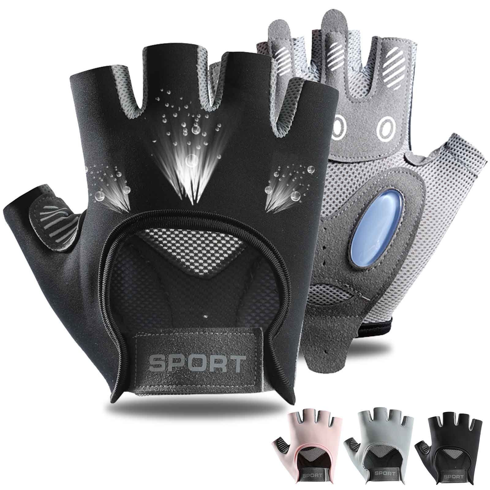 BTTO Trainingshandschuhe Handschuhe,Extra Fitness Palm Rutschfest Handschuhe,Sporthandschuhe,Trainingshandschuhe Schutz Leicht Gewichtheben mit und Schwarz Atmungsaktiv