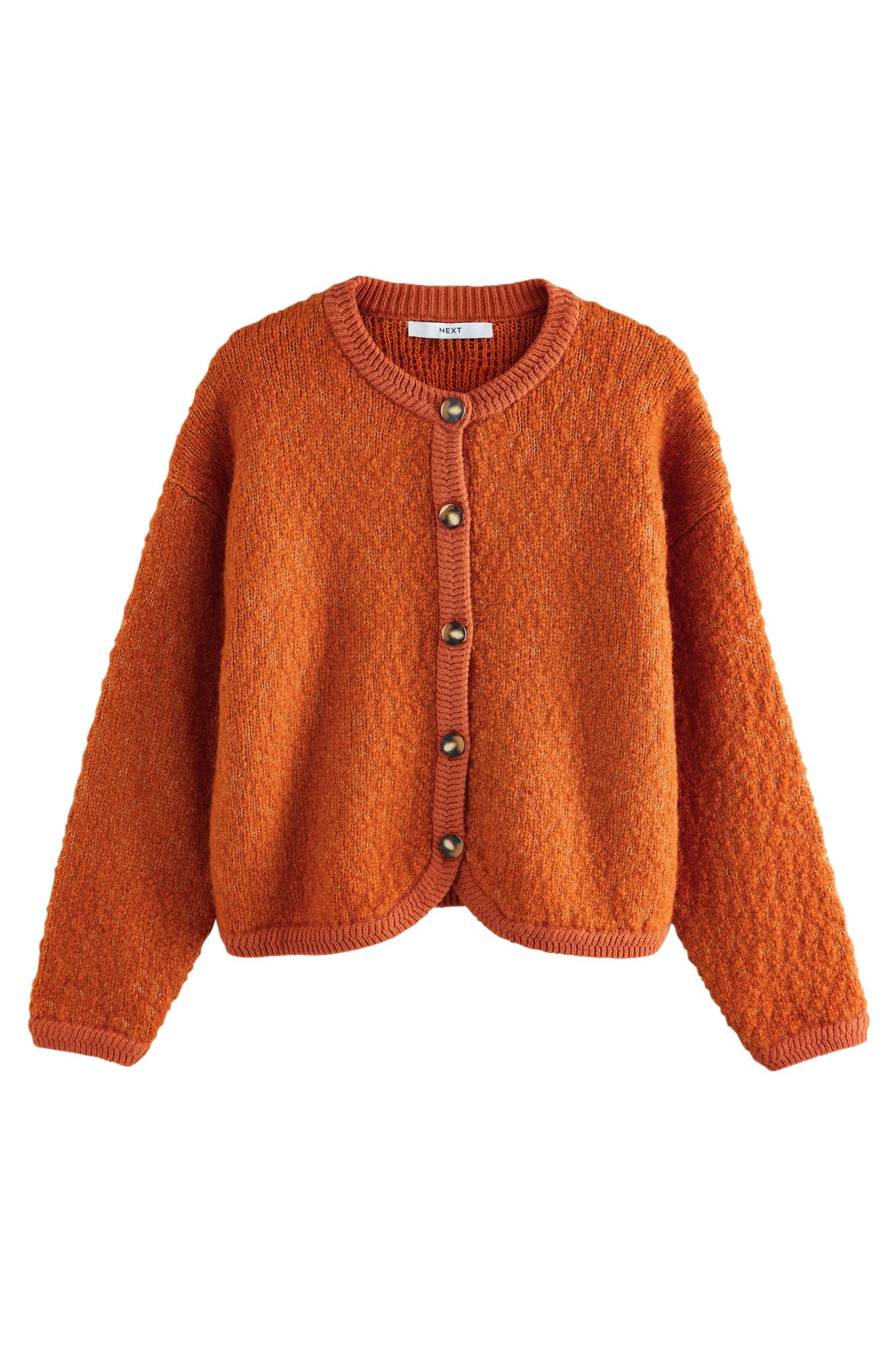 Next Strickjacke Strukturierte, gestrickte Jacke mit Wollanteil (1-tlg) günstig online kaufen