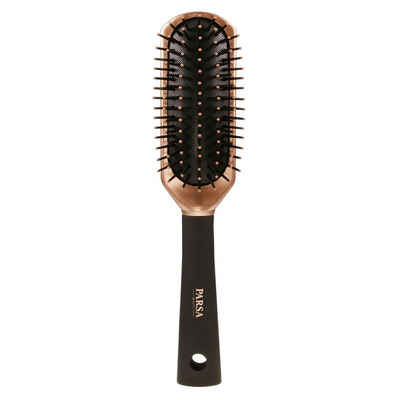 PARSA Beauty Haarbürste Haarbürste Trend Line Langschmal Bürste mit Kunststoffpins roségold