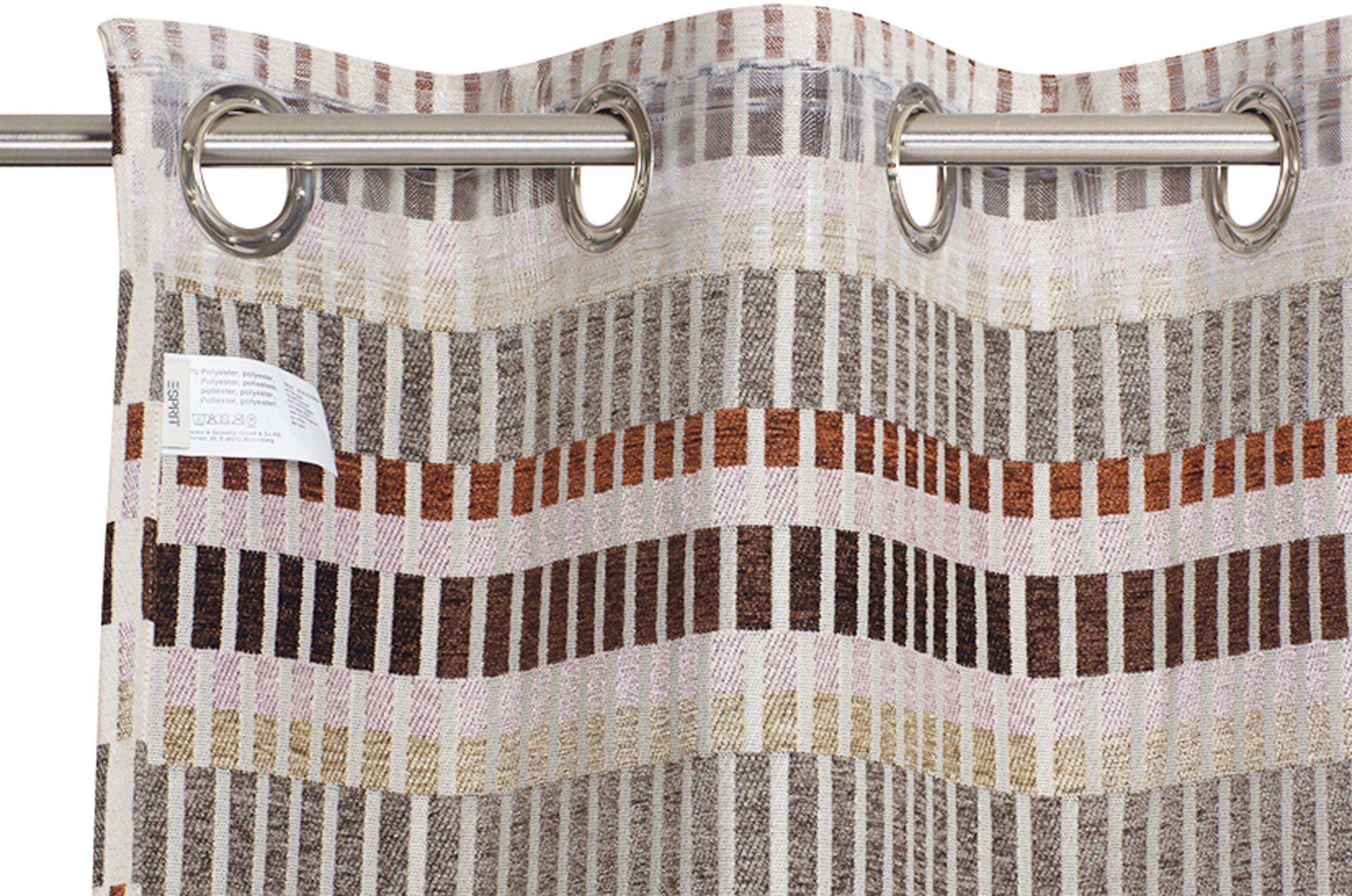 Esprit Vorhang Espen (1 St), Ösen, blickdicht, hochwertiges Baumwoll-/Leinengewebe