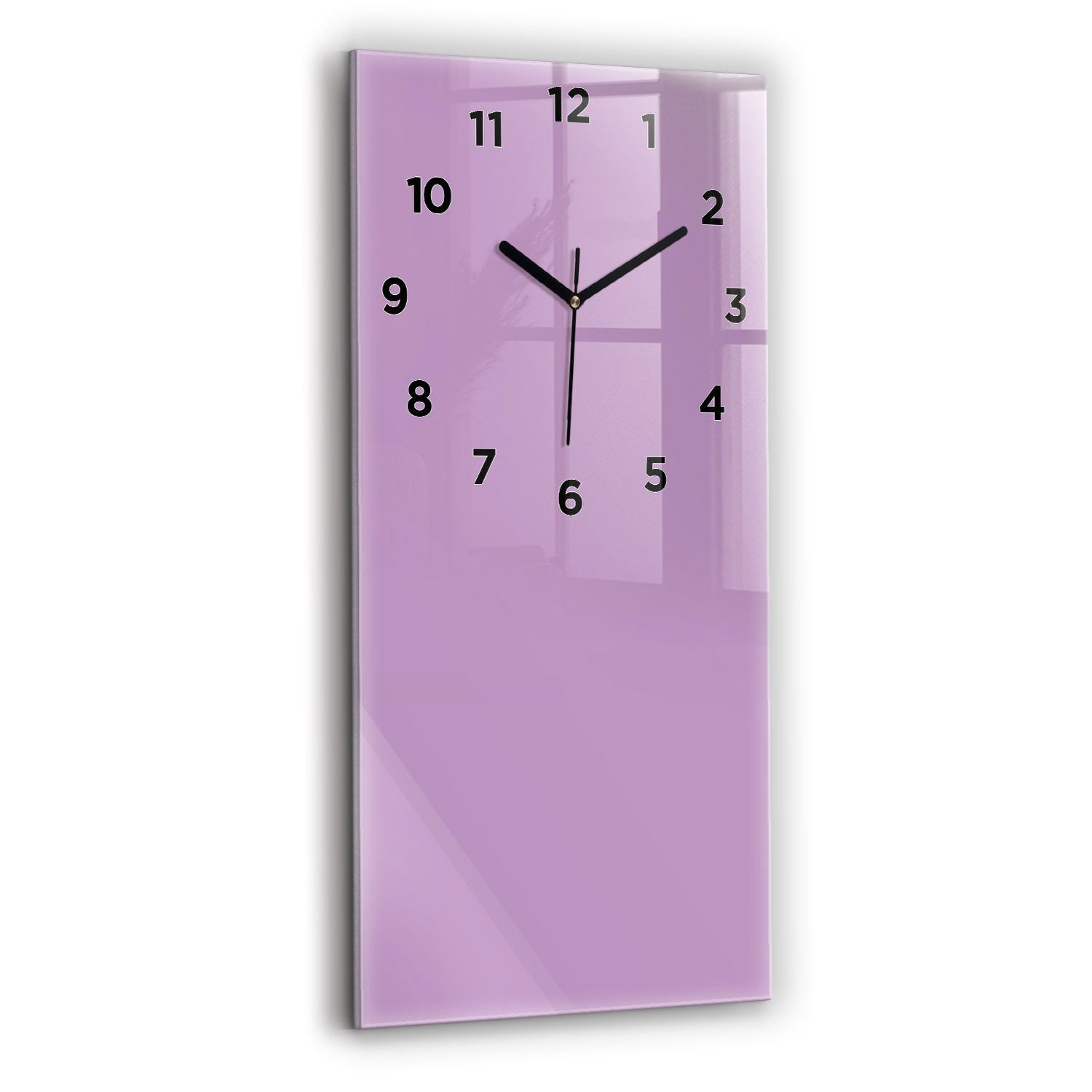 Tulup Wanduhr Wanduhr Glasuhr Rechteckige Wanduhr 30 x 60 cm Uhr aus Gehärtetem Glas