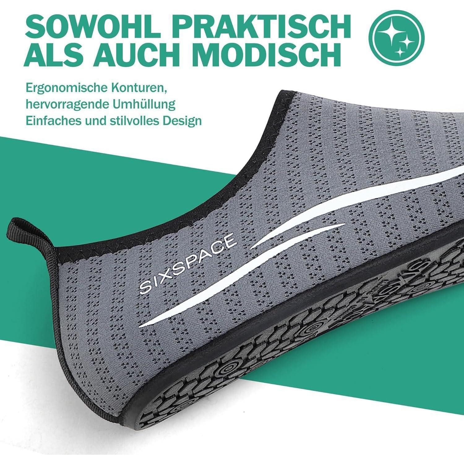 LuxusKollektion Badeschuhe Wasserschuhe Aquaschuhe Strandschuhe Herren 36 EU 485 Grau Wasserschuh