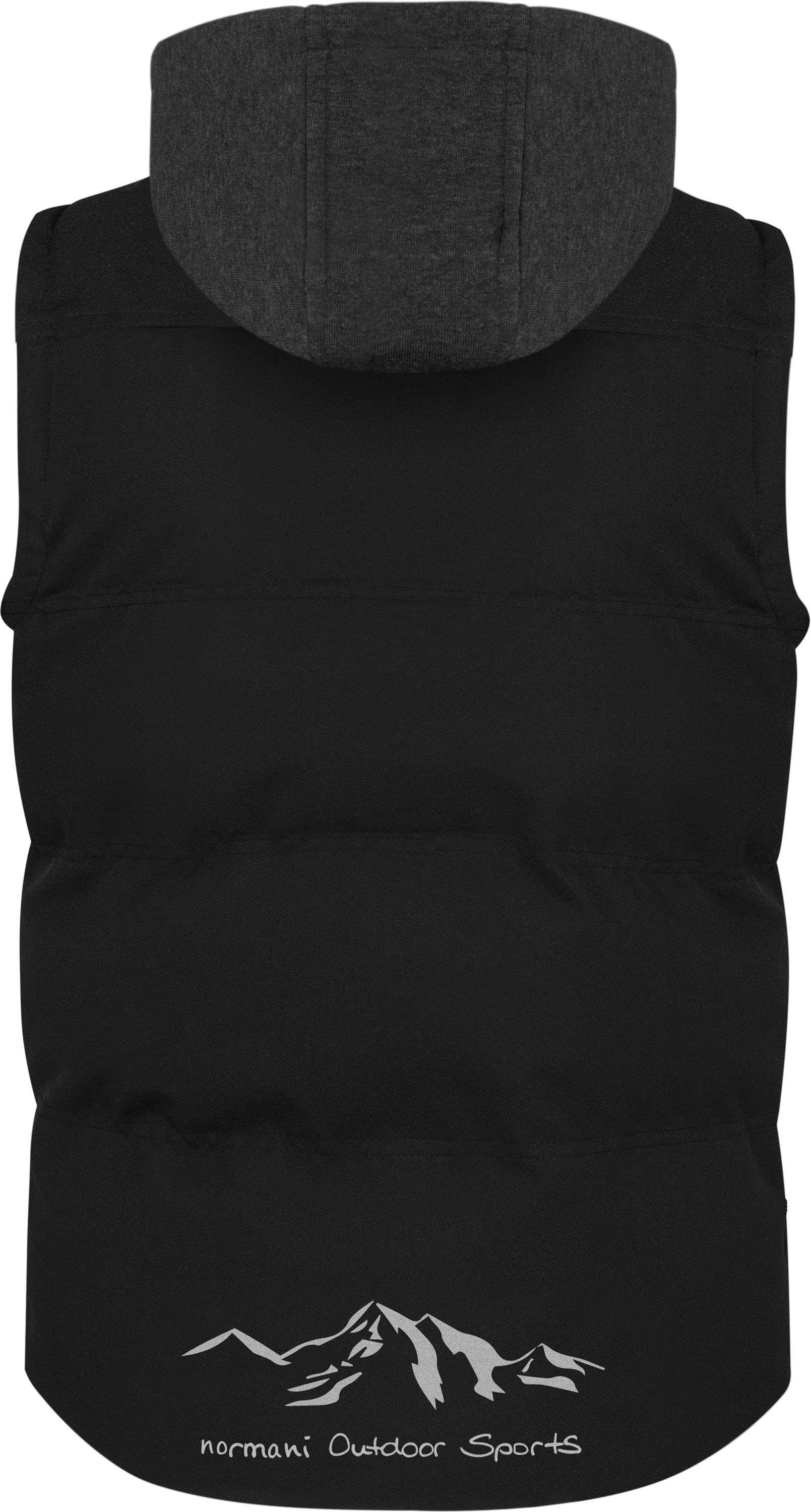 normani Steppweste Kinder Weste Skien (1-tlg) Unisex Wattierte Winterweste - winddichter Bodywarmer Weste mit Kapuze – Bild 4 von 5