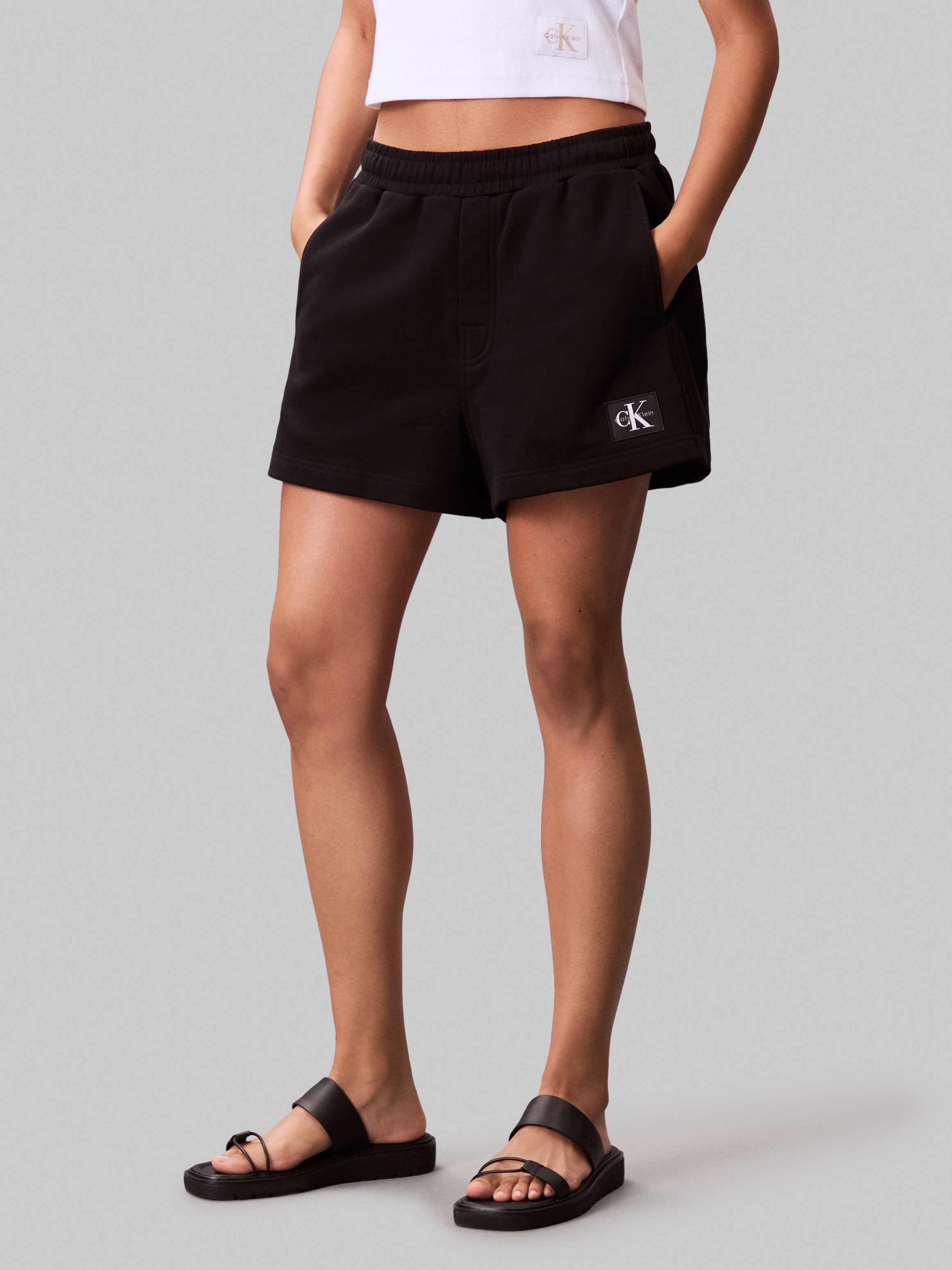 Calvin Klein Jeans Sweatshorts A - FRNCH TRRY BDG L Mit elastischem Bund günstig online kaufen