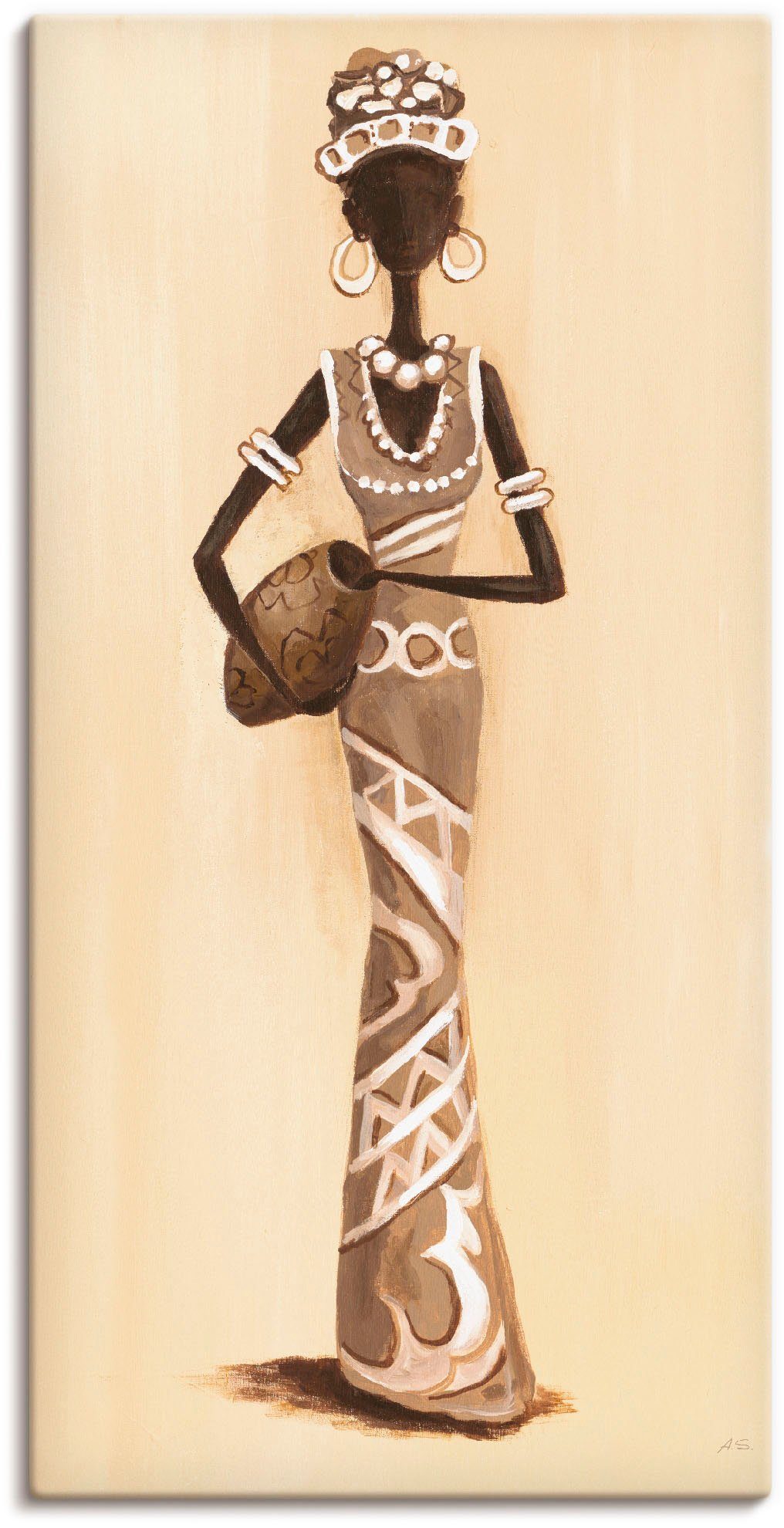 Artland Wandbild Afrikanerin - Vorderseite, Frau (1 St), als Alubild, Leinwandbild, Wandaufkleber oder Poster in versch. Größen