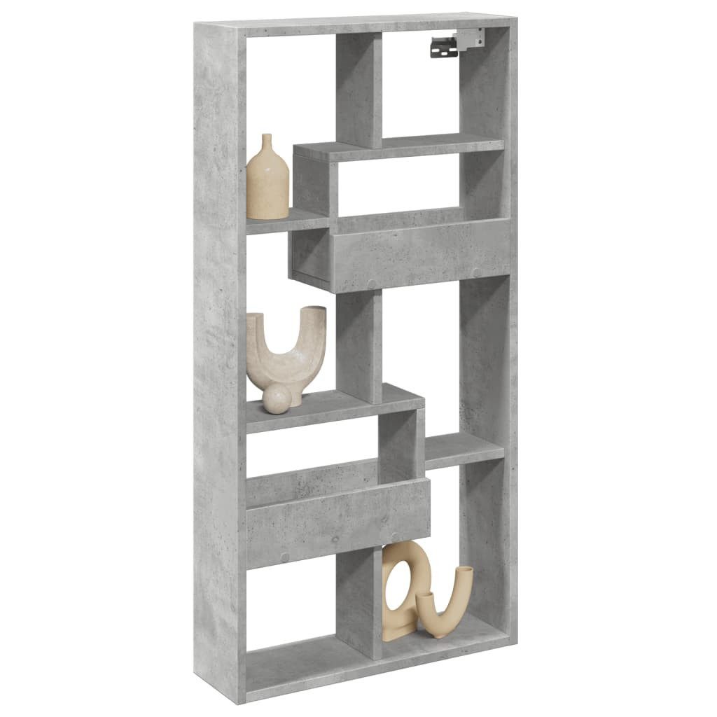 vidaXL Regal Wandschrank Betongrau 50x15x100 cm günstig online kaufen