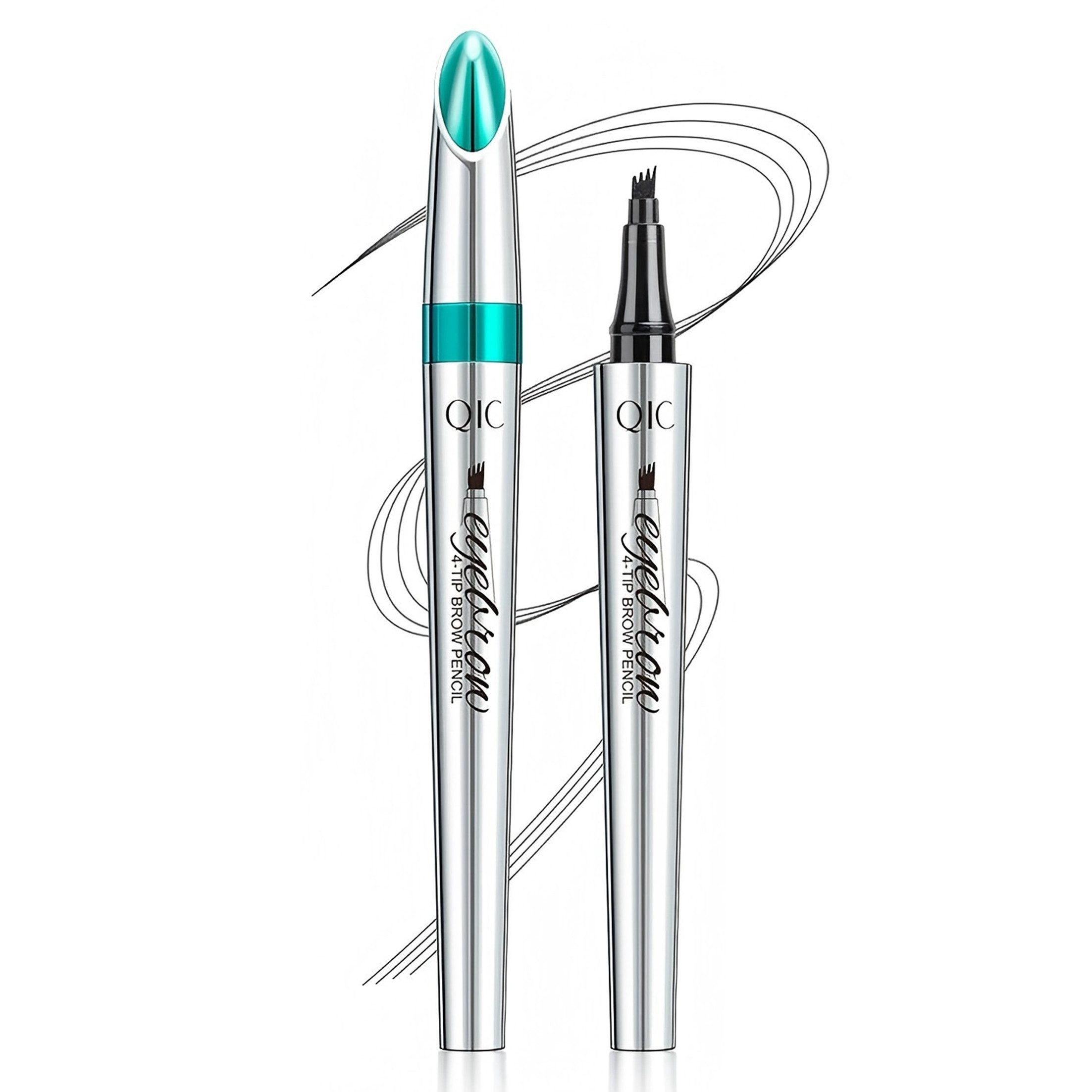 KINSI Augenbrauen-Stift Geteilter Flüssiger Augenbrauenstift,Natürliche Wild-Augenbrauen Optik, Wasserfest & Nicht Verschmierend