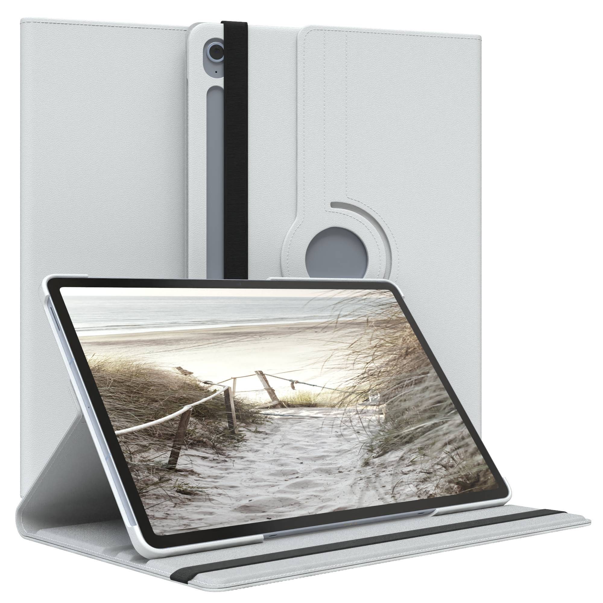 EAZY CASE Tablet-Hülle Rotation Case für Galaxy Tab S10 FE Plus 13,1 Zoll, Tablet Schutzhülle kratzfest stoßfest drehbar 360 Grad Weiß