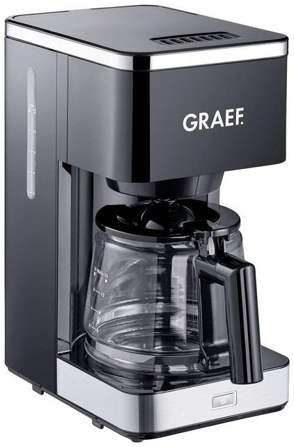 Graef Filterkaffeemaschine Graef FK 402 Kaffeemaschine Schwarz Fassungsvermögen Tassen=10 Glaska