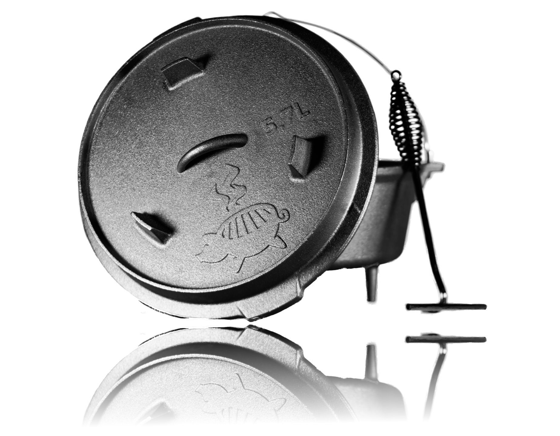 Grillschweine Grilltopf Grillschweine Dutch Oven 6QT mit Füße - kleine Produktionsfehler, Gusseisen (1-tlg)