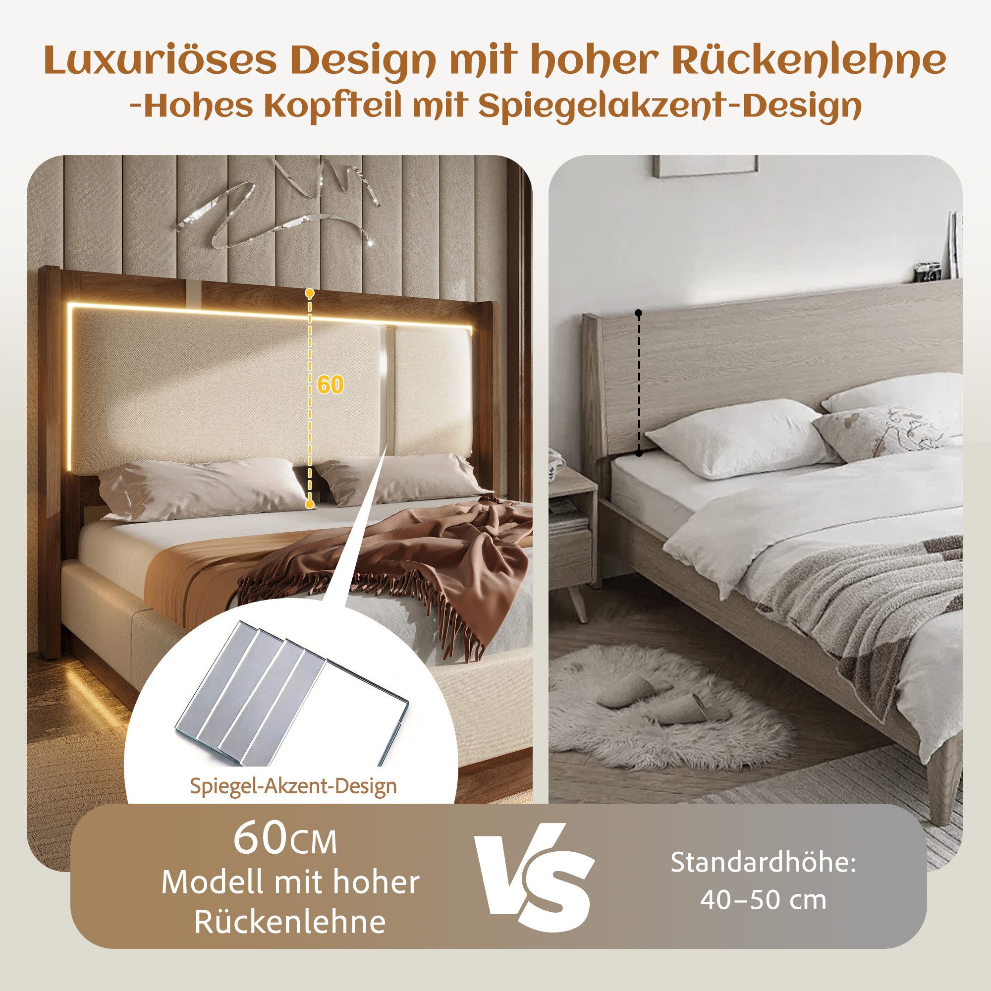 Celya Polsterbett Jugendbett mit LED und Bettkasten (ohne Matratze, mit Lattenrost und Hydraulik), Geeignet für Schlafzimmer, Jugendzimmer und Gästezimmer