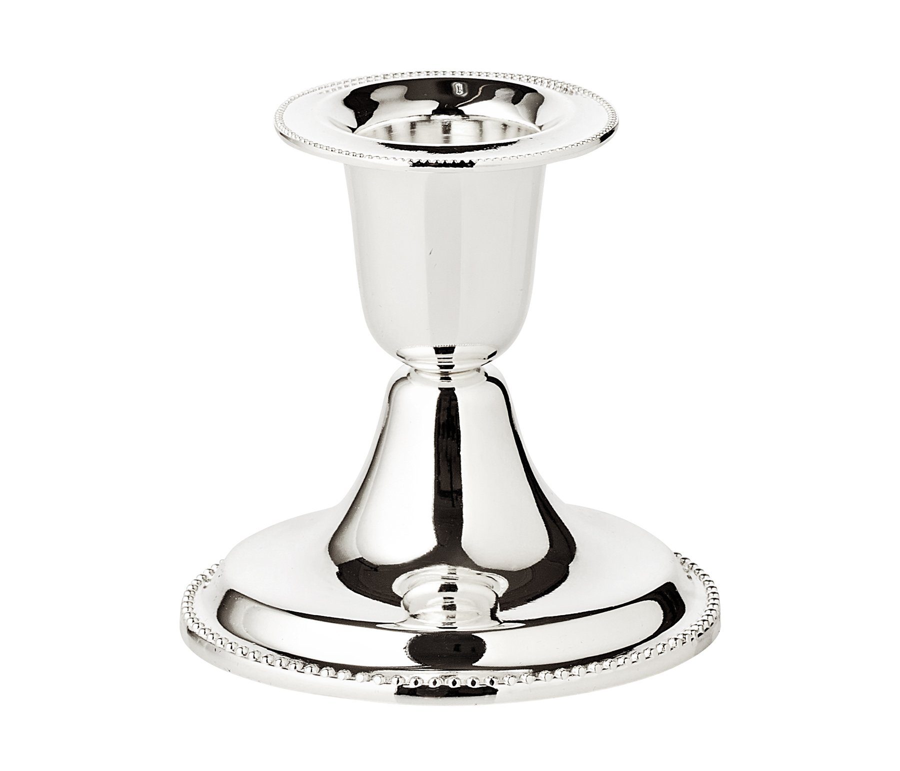 EDZARD Kerzenhalter Perla, Perlenrand, Silber-Optik, edel versilbert, anlau günstig online kaufen