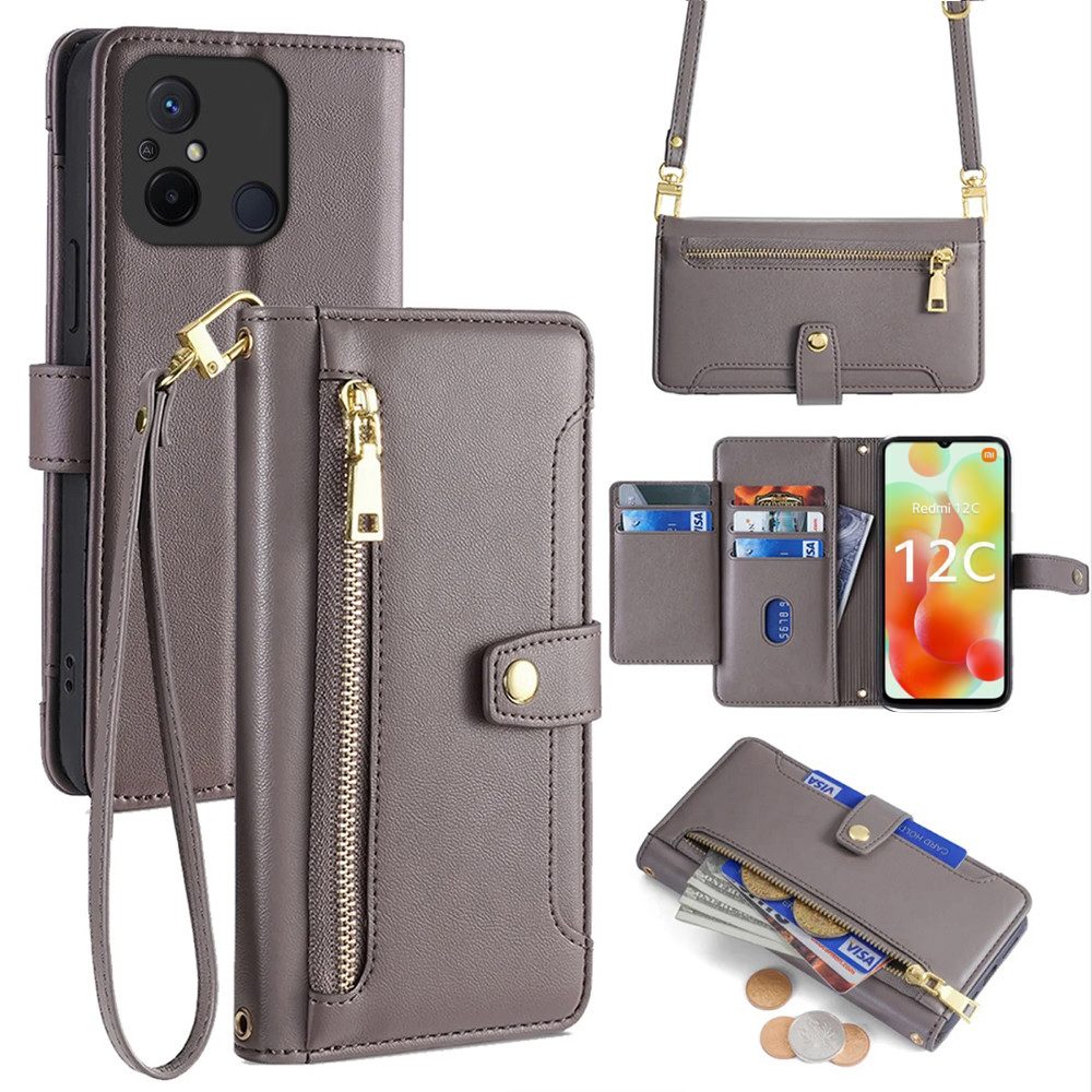 betterfon Handykette für Xiaomi Hülle mit Band PU Leder Umhängetasche, Hände frei – mit Silikonhülle & Schnur für flexiblen Alltag