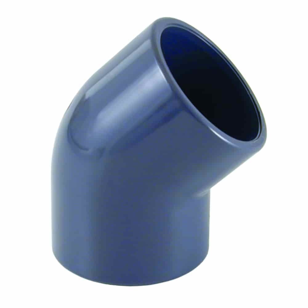 Cepex Winkel-Spülrohrverbinder PVC Winkel 45 Grad Muffe 32 mm PN16, PVC Fitting