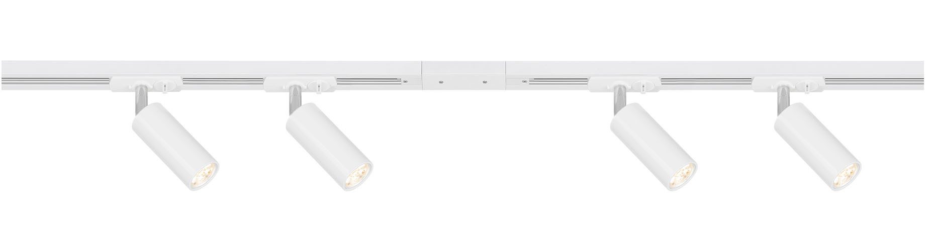 Briloner Leuchten Schienensystem-Sets RAIL, ohne Leuchtmittel, Schienensystem Rail 1,5 m Weiß 4,5W Decke Wohnzimmer Büro Küche Flur