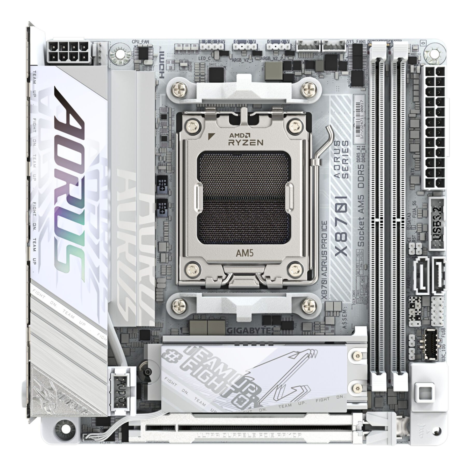 Gigabyte X870I AORUS PRO ICE Mainboard - Unterstützt AMD Ryzen 9000er-Serie CPU Mainboard