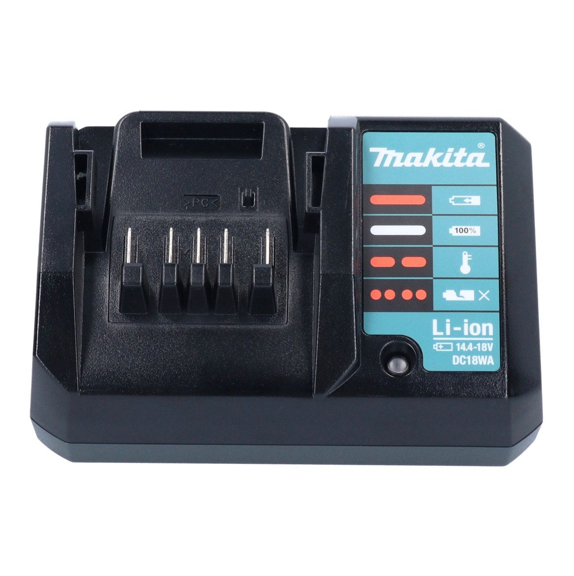 Makita Ladegerät DC 18 WA 14,4 V - 18 V für Li-Ion Akkus G-Serie (195423-6) Schnelllade-Gerät