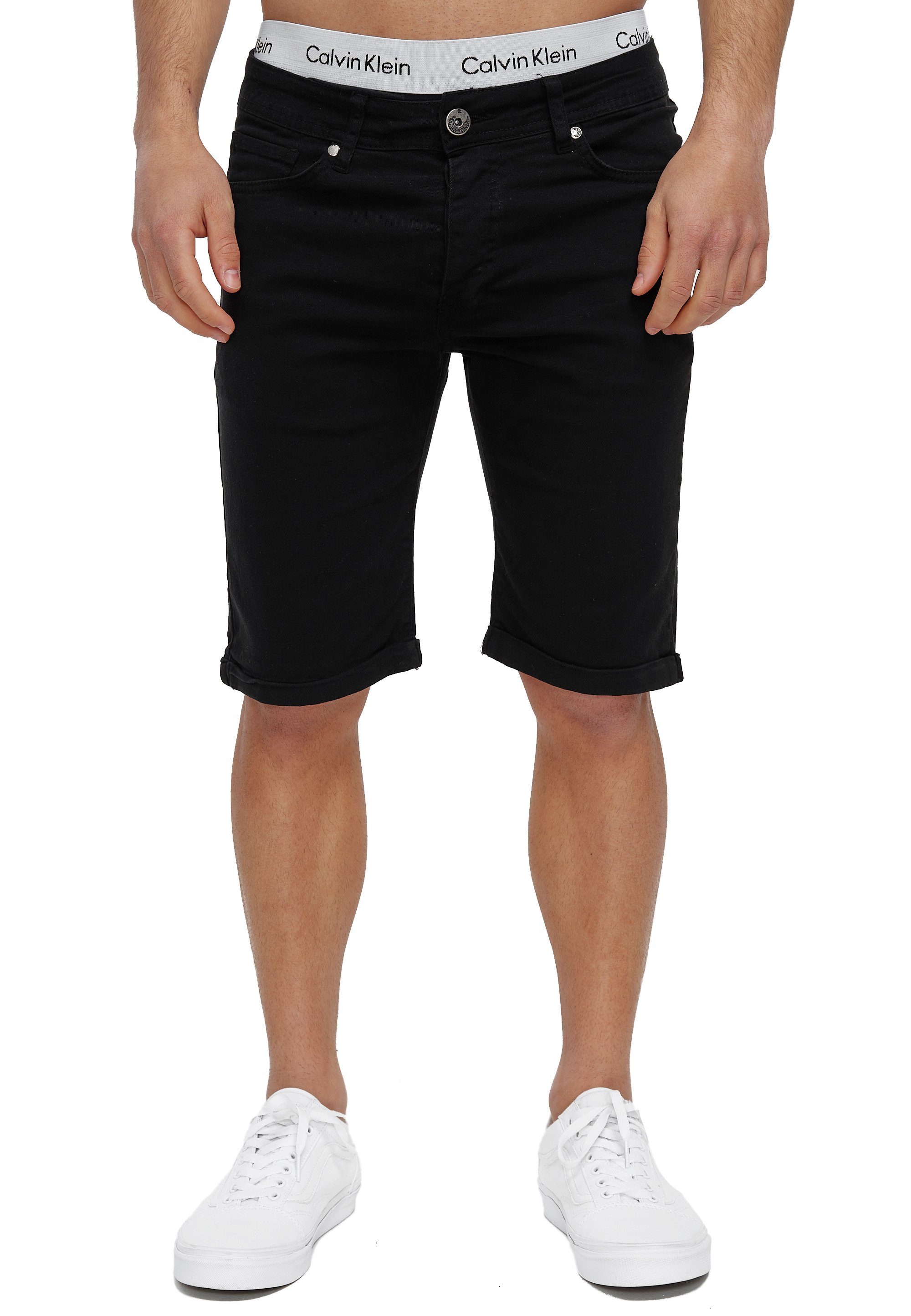 OneRedox Shorts SH-3422 (Kurze Hose Bermudas Sweatpants, 1-tlg., im modischem Design) Fitness Freizeit Casual Schwarz