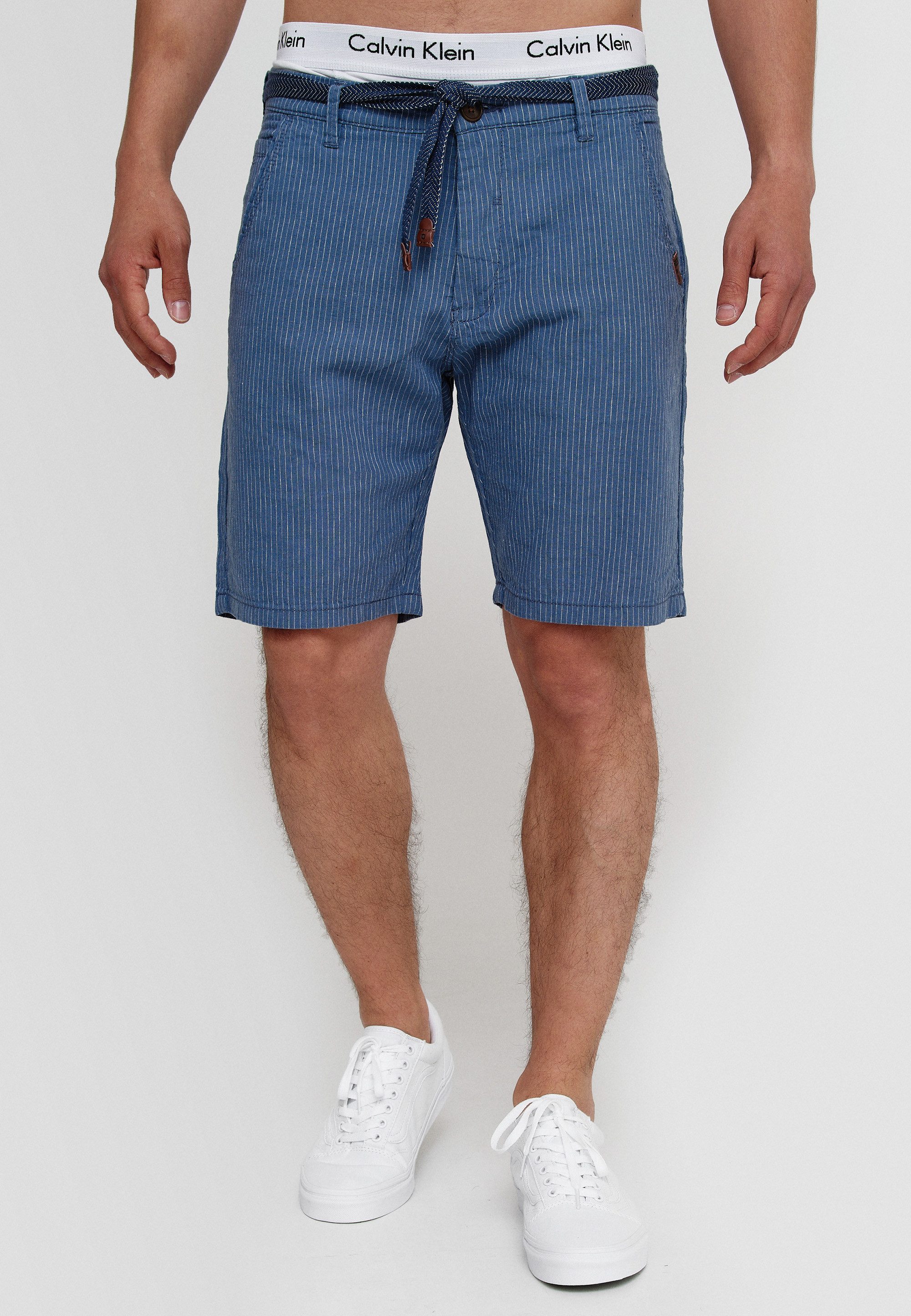Indicode Chinoshorts Enford mit abnehmbaren, gemusterten günstig online kaufen