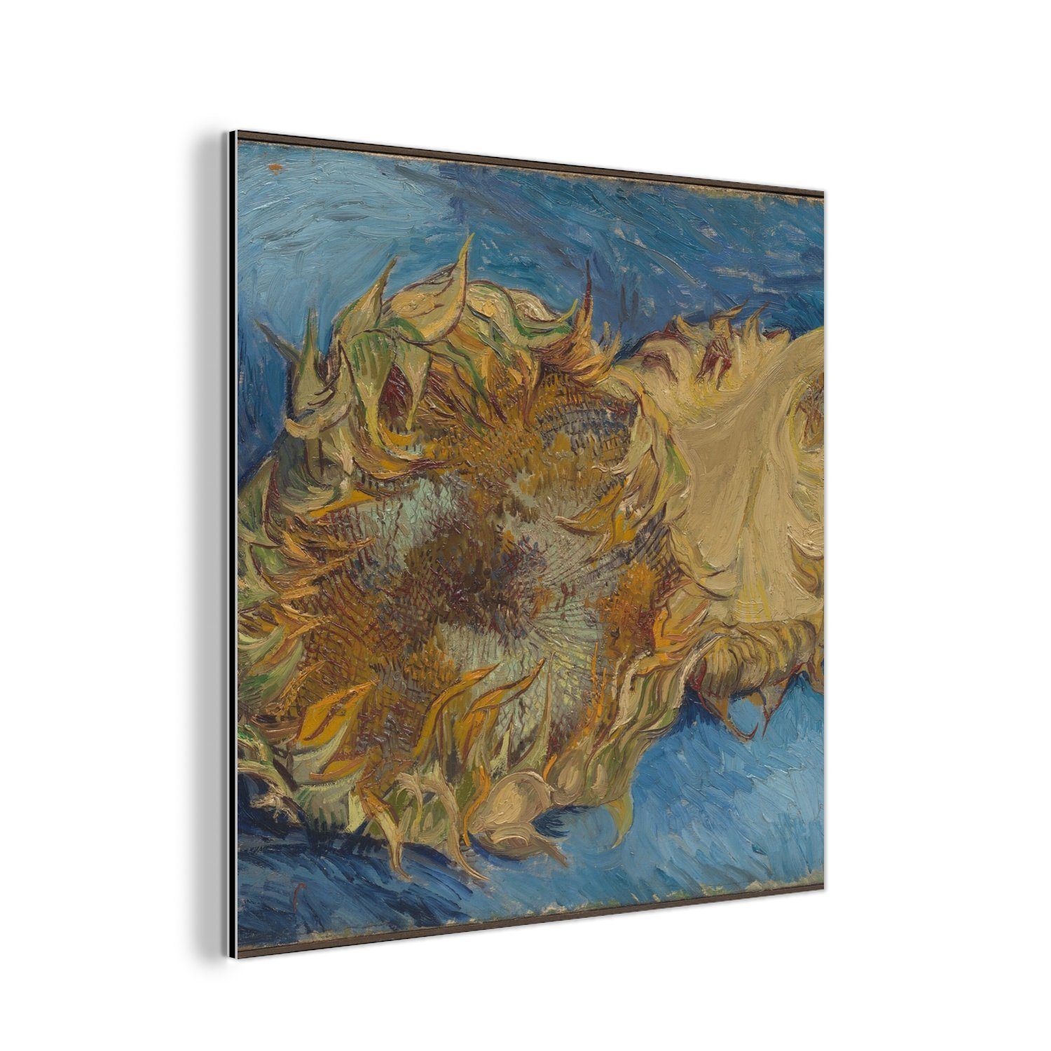 MuchoWow Metallbild Sonnenblumen - Vincent van Gogh, (1 St), Alu-Dibond-Druck, Gemälde aus Metall, Aluminium deko